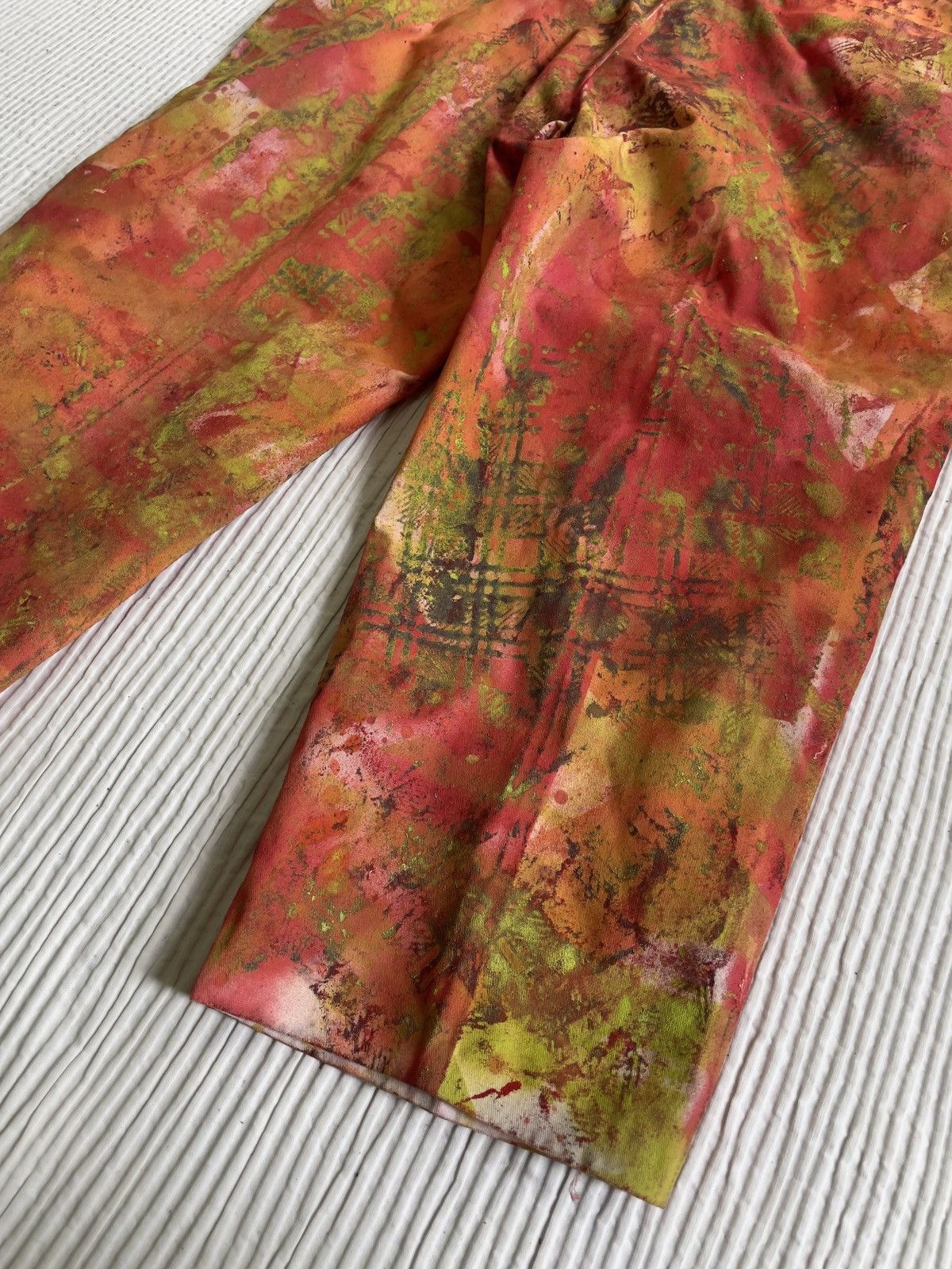 Handmade Ugly Madras Hand Painted Camo Pants Size US 32 / EU 48 - 21 Thumbnail