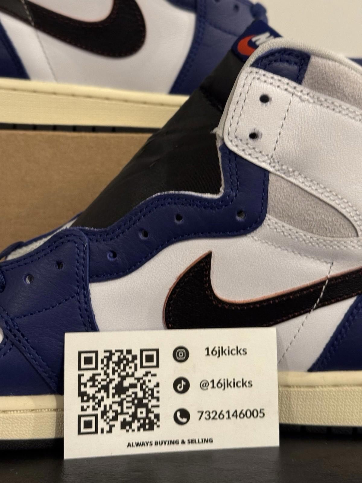 Jordan Brand Air Jordan 1 Retro High OG Rare Air Men’s Shoes Deep Royal Size US 11.5 / EU 44-45 - 2 Thumbnail