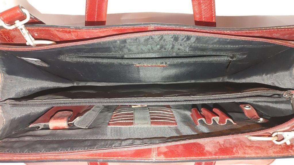 Vera Pelle Vera Pelle Leather Laptop Attache Case Size ONE SIZE - 7 Thumbnail