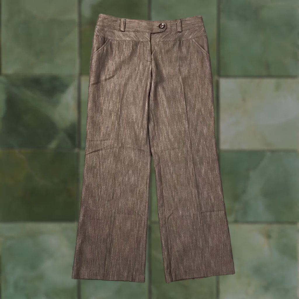 Vintage AGB Womens 10 Petite Dress Pants Brown Stretch Slacks 32x29 Stylish Size 32" / US 10 / IT 46 - 1 Thumbnail
