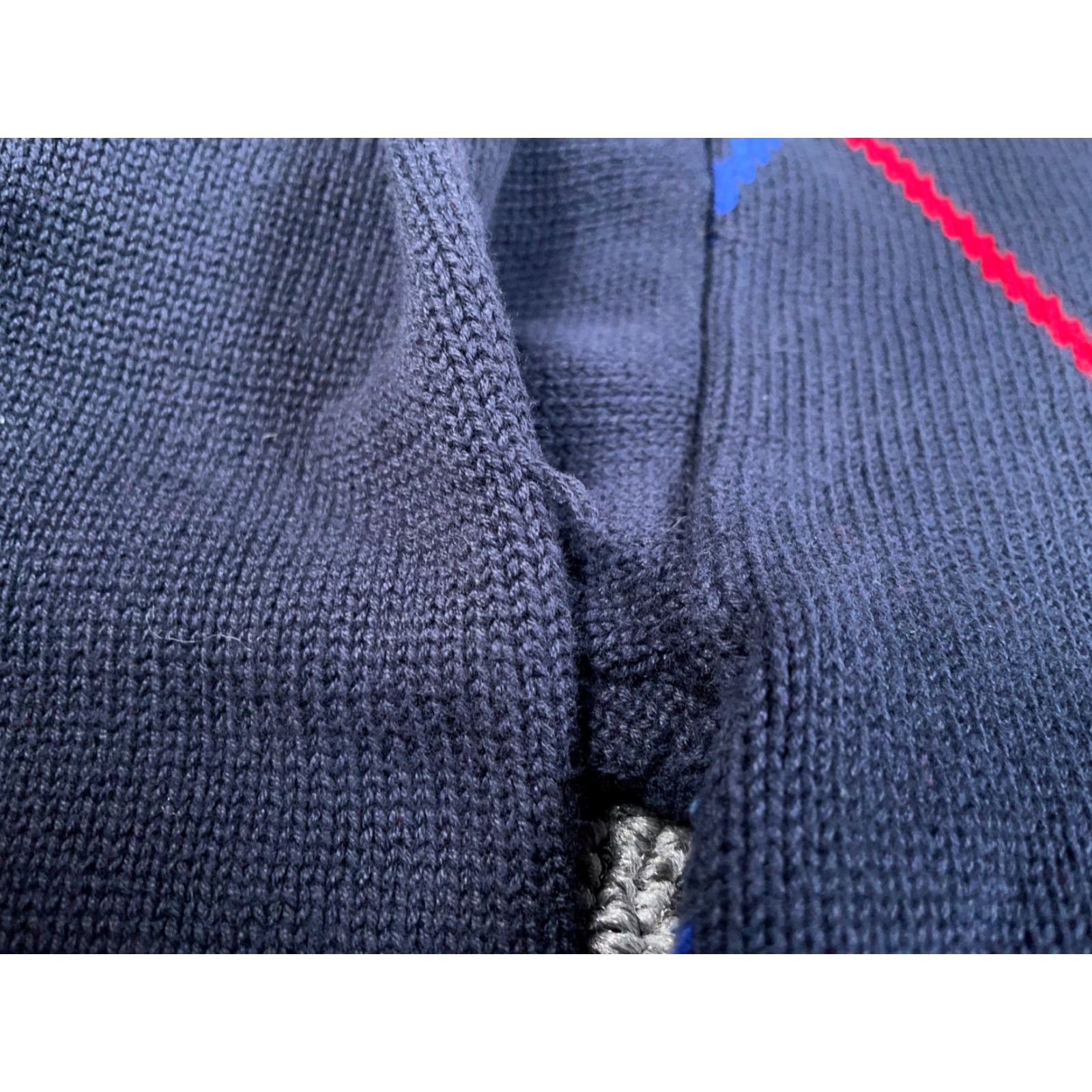 Jantzen VINTAGE Jantzen Sweater Diamond Pattern Knitted Crew Neck Men Large Blue 90s Golf Motif Heavyweight Pullover Knit Cotton Casual Skinner Size US L / EU 52-54 / 3 - 4 Thumbnail