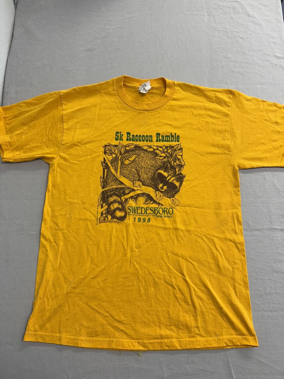Jerzees Vintage Swedesboro NJ T-shirt 1998 5K Raccoon Ramble - L Size US L / EU 52-54 / 3 - 2 Thumbnail