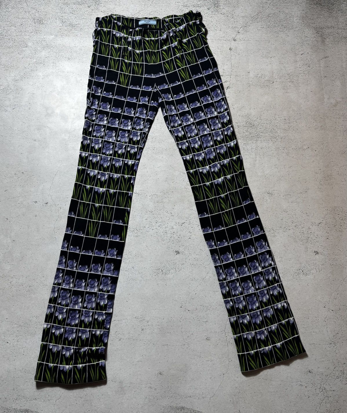 Prada vintage prada Floral Print Jersey Pants flowers print Size 32" / US 10 / IT 46 - 2 Thumbnail