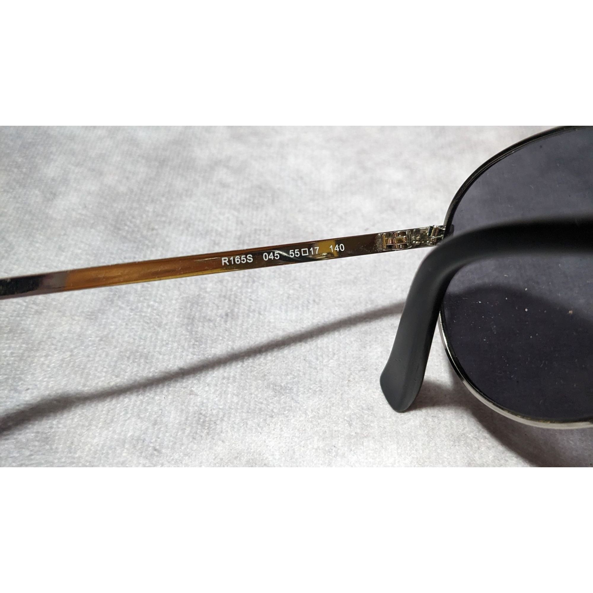 Calvin Klein Calvin Klein R165S Black And Silver Aviator Sunglasses Size ONE SIZE - 9 Thumbnail
