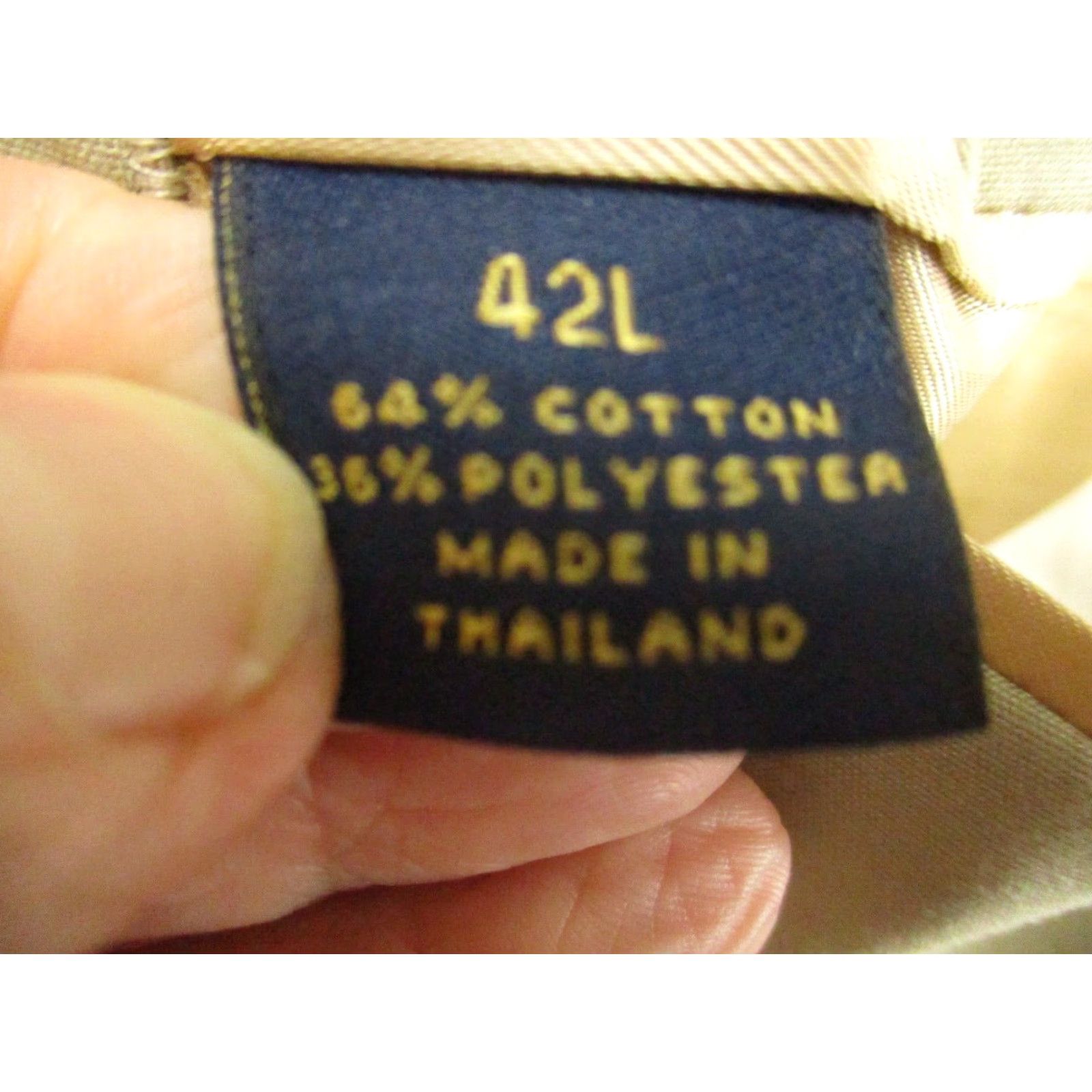 Brooks Brothers VINTAGE Brooks Brothers 346 Blazer Jacket 42L Men Beige Sports Coat Thailand Size 42R - 6 Thumbnail