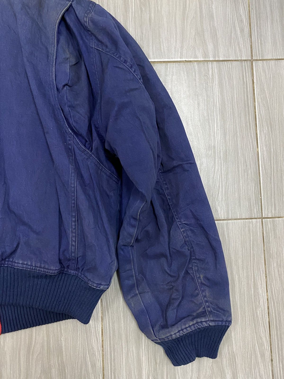 Issey Miyake Vintage Mafia Brothers Faded Navy Bomber Jacket Issey Style Size US M / EU 48-50 / 2 - 7 Thumbnail
