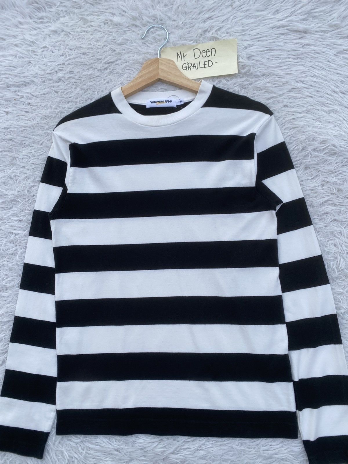 Bape Rare BAPE Stripes Longsleeve Shirt Size US S / EU 44-46 / 1 - 6 Thumbnail