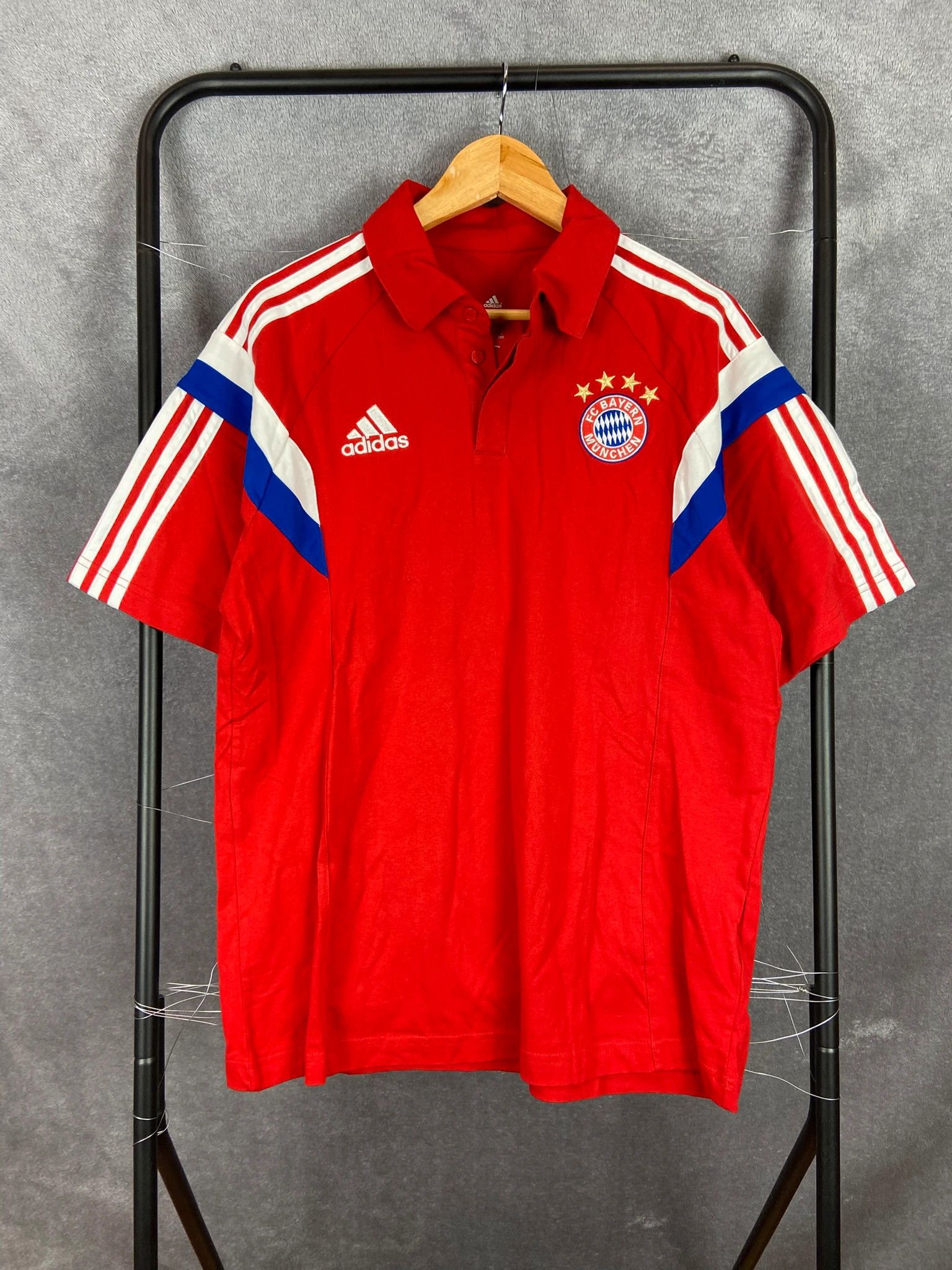 Adidas Bayern Munich Adidas Polo Shirt Size L Size US L / EU 52-54 / 3 - 1 Thumbnail
