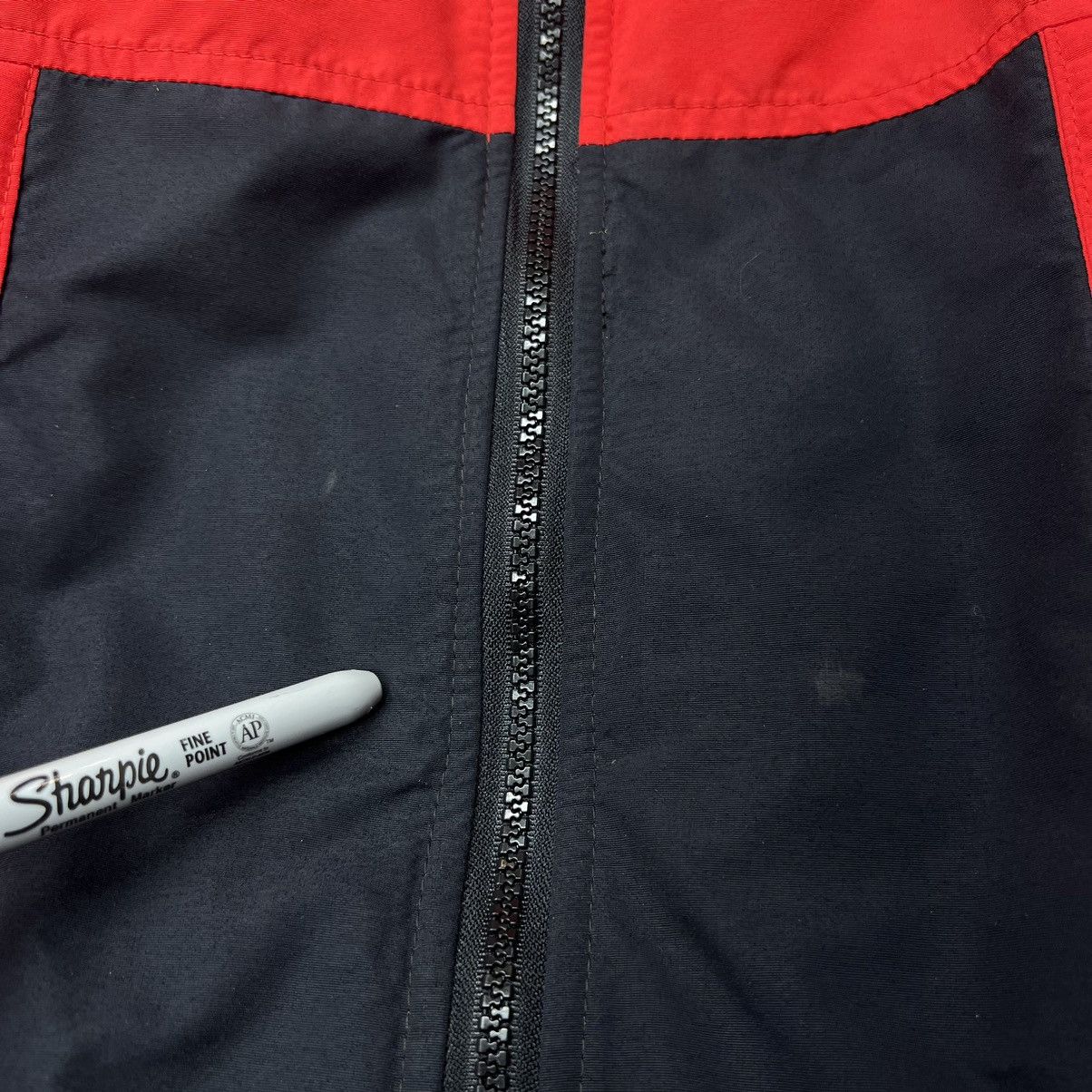 Vintage VTG Alpine Designs Jacket Red Black Goose Down Puffer Ski Size US L / EU 52-54 / 3 - 13 Thumbnail