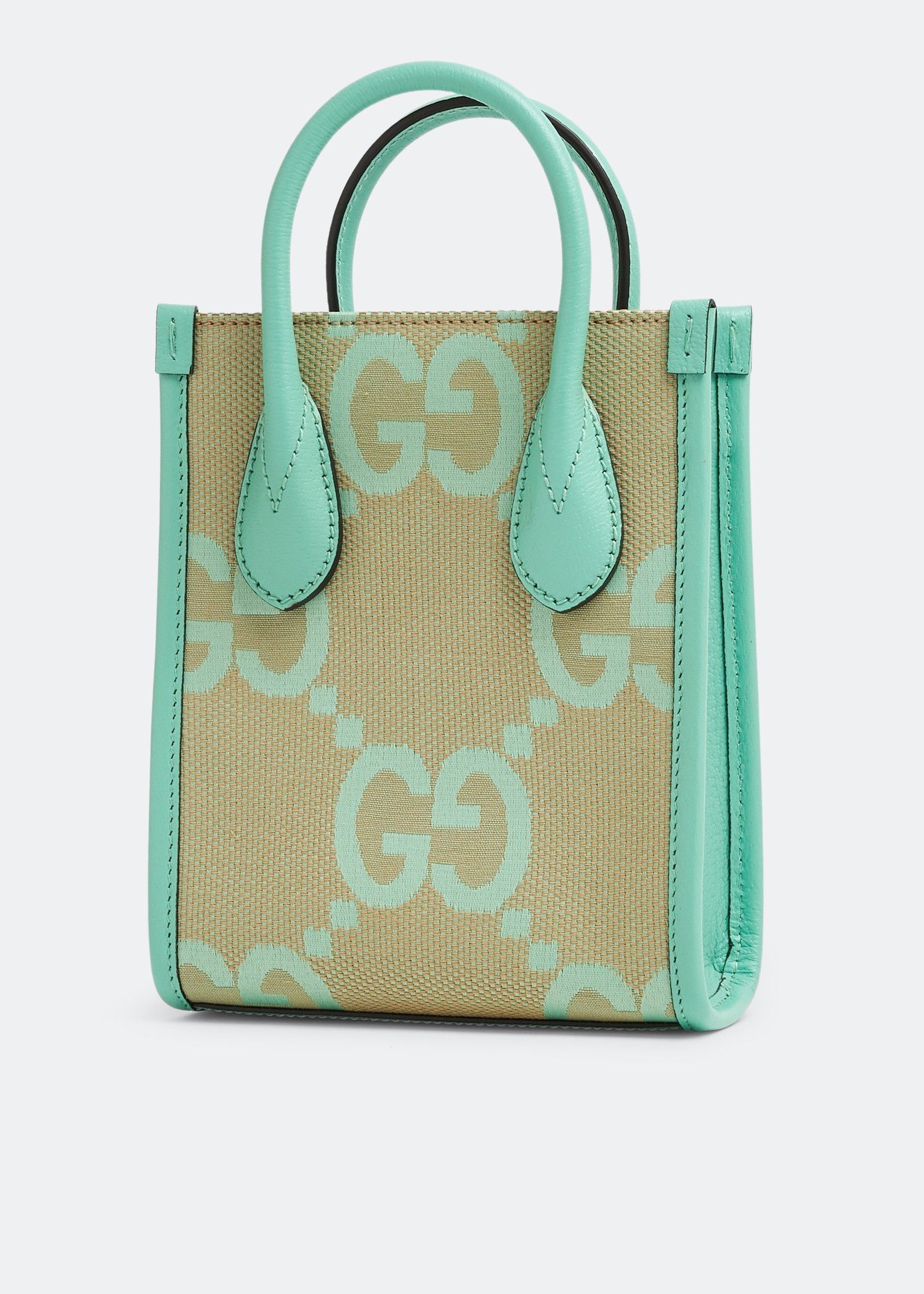 Gucci o1s1wg110125 Size: OS / Jumbo GG Mini Tote Bag Beige/Green Size ONE SIZE - 3 Thumbnail