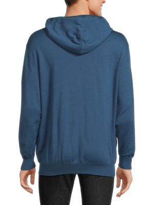 Moschino o1y0225 Logo Hooded Sweater in Blue Size US M / EU 48-50 / 2 - 3 Thumbnail