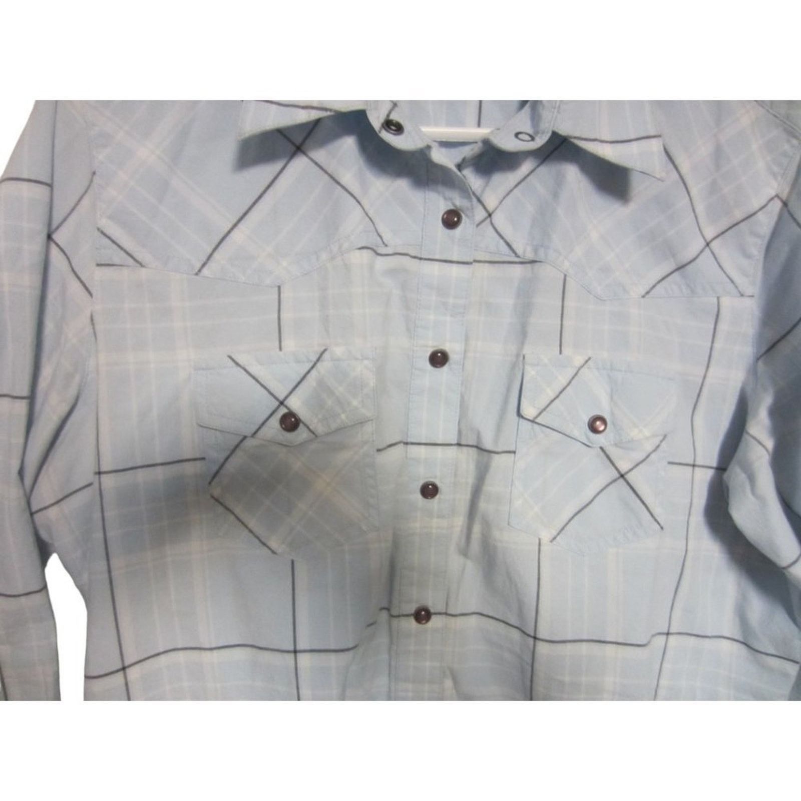 Other Vintage Western Plaid Snap Button Shirt Blue Rockies XL Size US XL / EU 56 / 4 - 3 Thumbnail