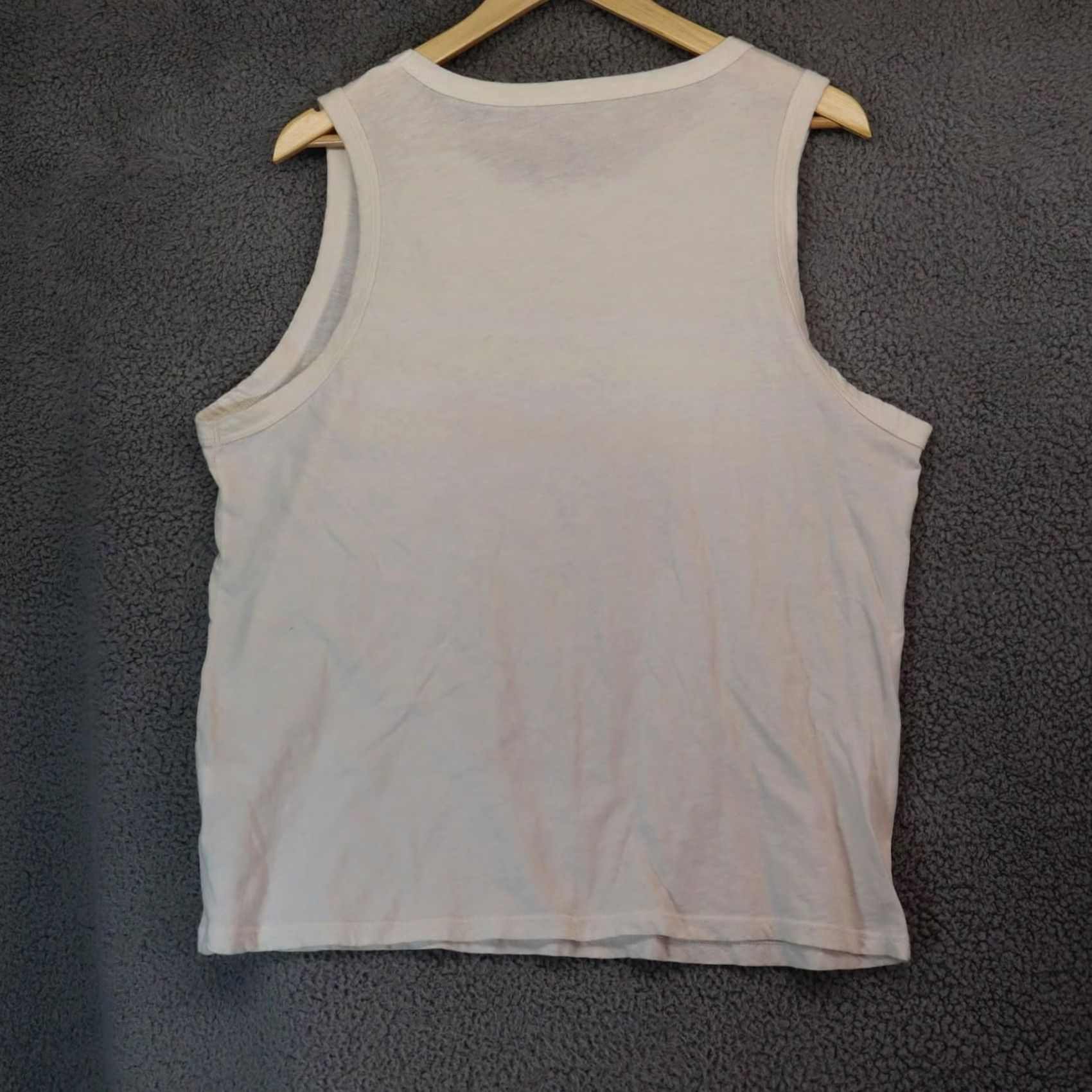 Lucky Brand Lucky Brand Women Tank Top White Pineapple XL Cotton Sleeveless Round Neck Casual Summer Size XL / US 12-14 / IT 48-50 - 5 Thumbnail
