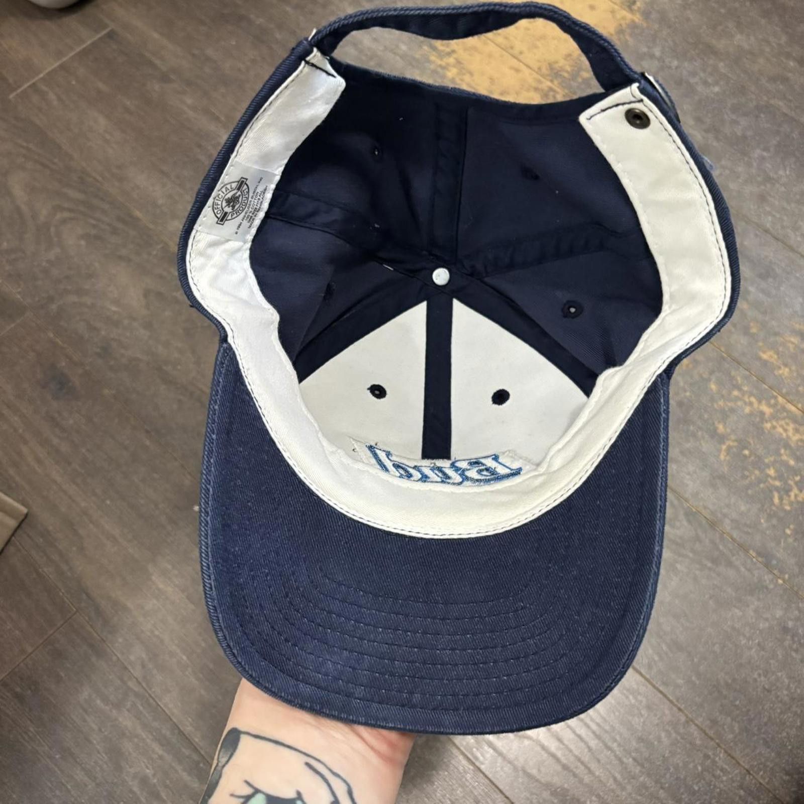 Budweiser vintage bud ice strap back hat 1994 OS Size ONE SIZE - 5 Thumbnail
