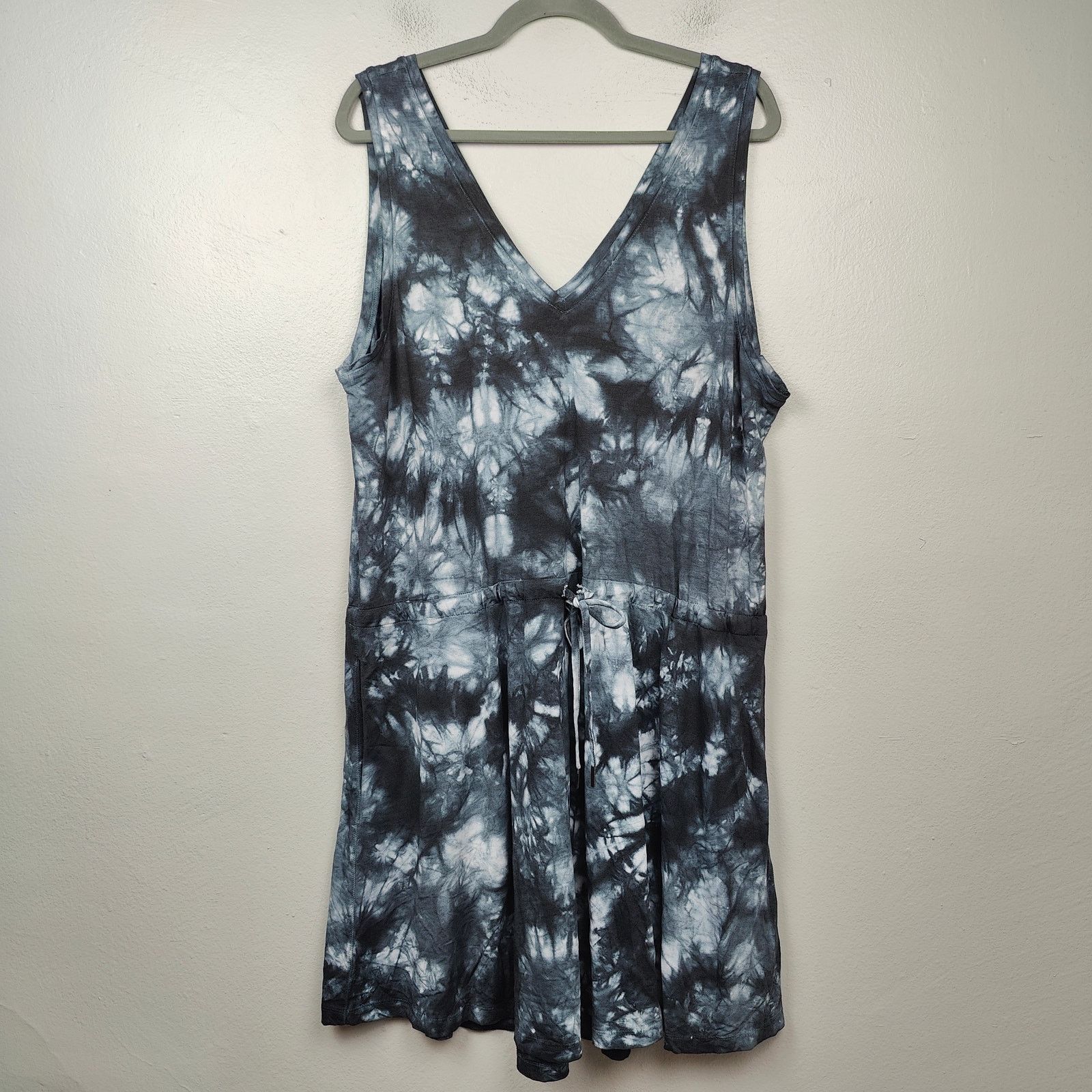 Other Sweaty Betty Take It Easy Dress Womens XL Black Blue Tie Dye Size XL / US 12-14 / IT 48-50 - 1 Thumbnail