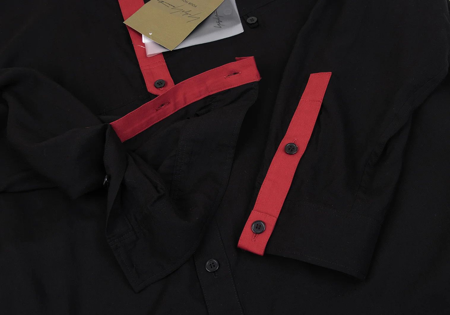 Yohji Yamamoto Yohji Yamamoto Bi-Color Collar Shirt Size US XL / EU 56 / 4 - 9 Thumbnail