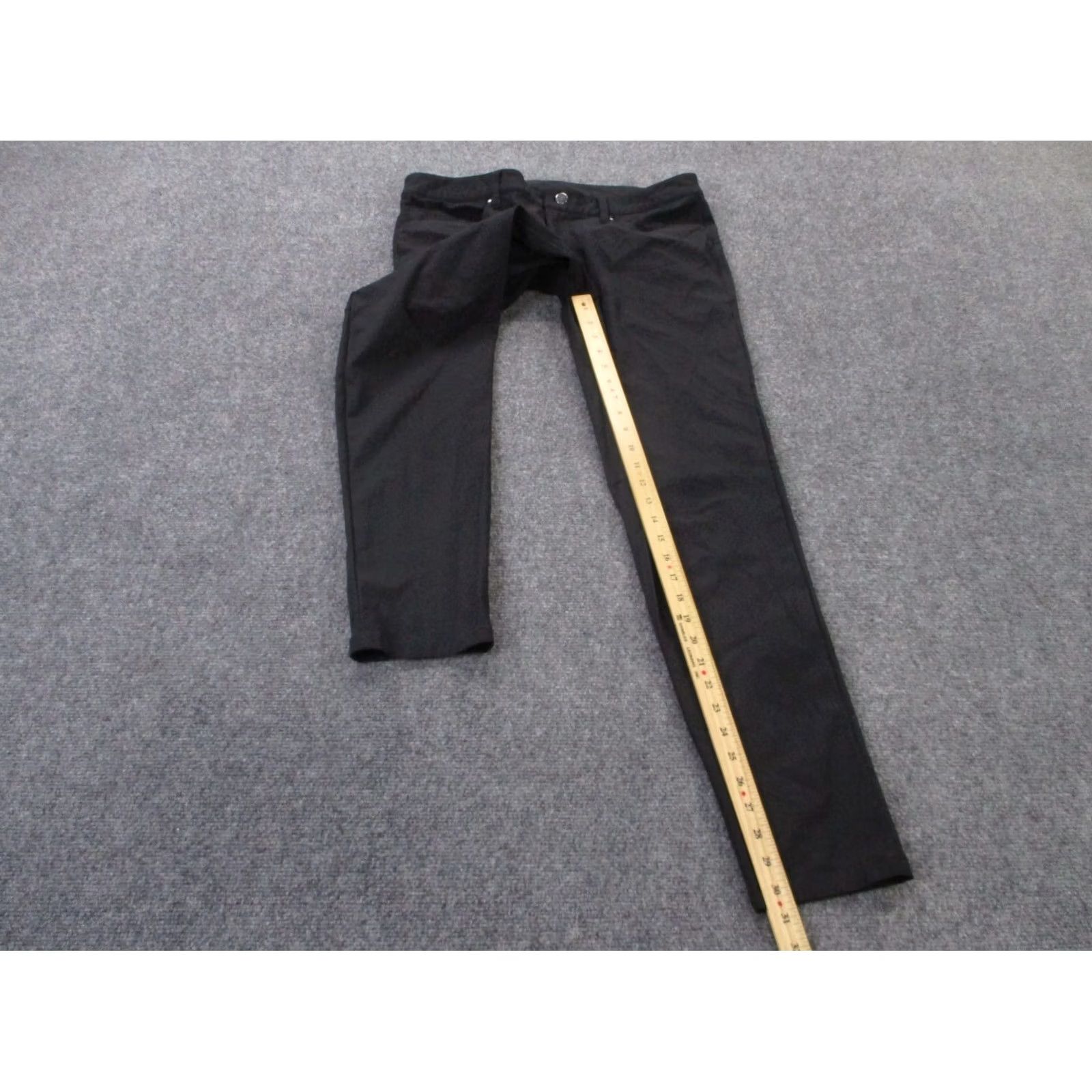 Lululemon Lululemon Pant Mens 34 Chino Slim Warpstreme Business Travel LM5552s Black Canvas Cotton Spandex Flat Front Straight Inseam 30 in Size US 36 / EU 52 - 3 Thumbnail
