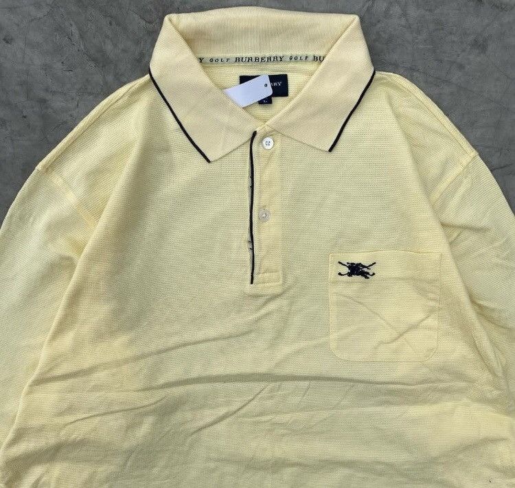 Burberry × Vintage Burberrys Golf Long Sleeve Polos Size US L / EU 52-54 / 3 - 2 Thumbnail