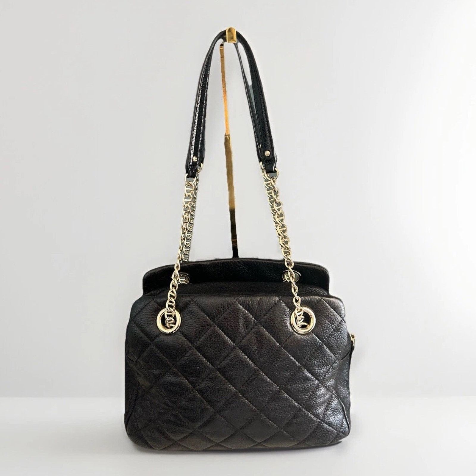 Kate Spade Kate Spade Black Metallic Quilted Leather Shimmer Bag Size ONE SIZE - 2 Thumbnail