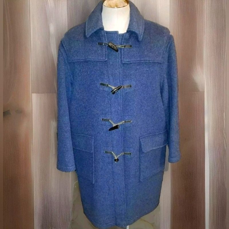 Gloverall New GLOVERALL Coat Wool Blend Blue Size US L / EU 52-54 / 3 - 1 Thumbnail