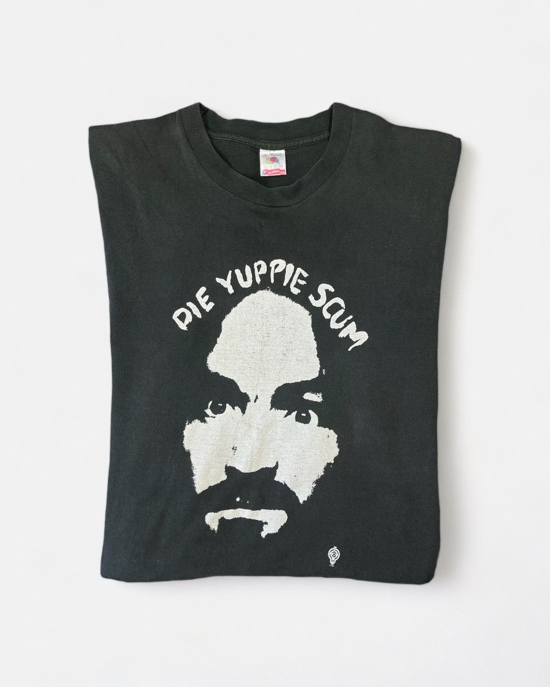image of Band Tees x Rock T Shirt Charles Manson - 1993 Die Yuppie Scum T-Shirt in Black, Men's (Size Large)