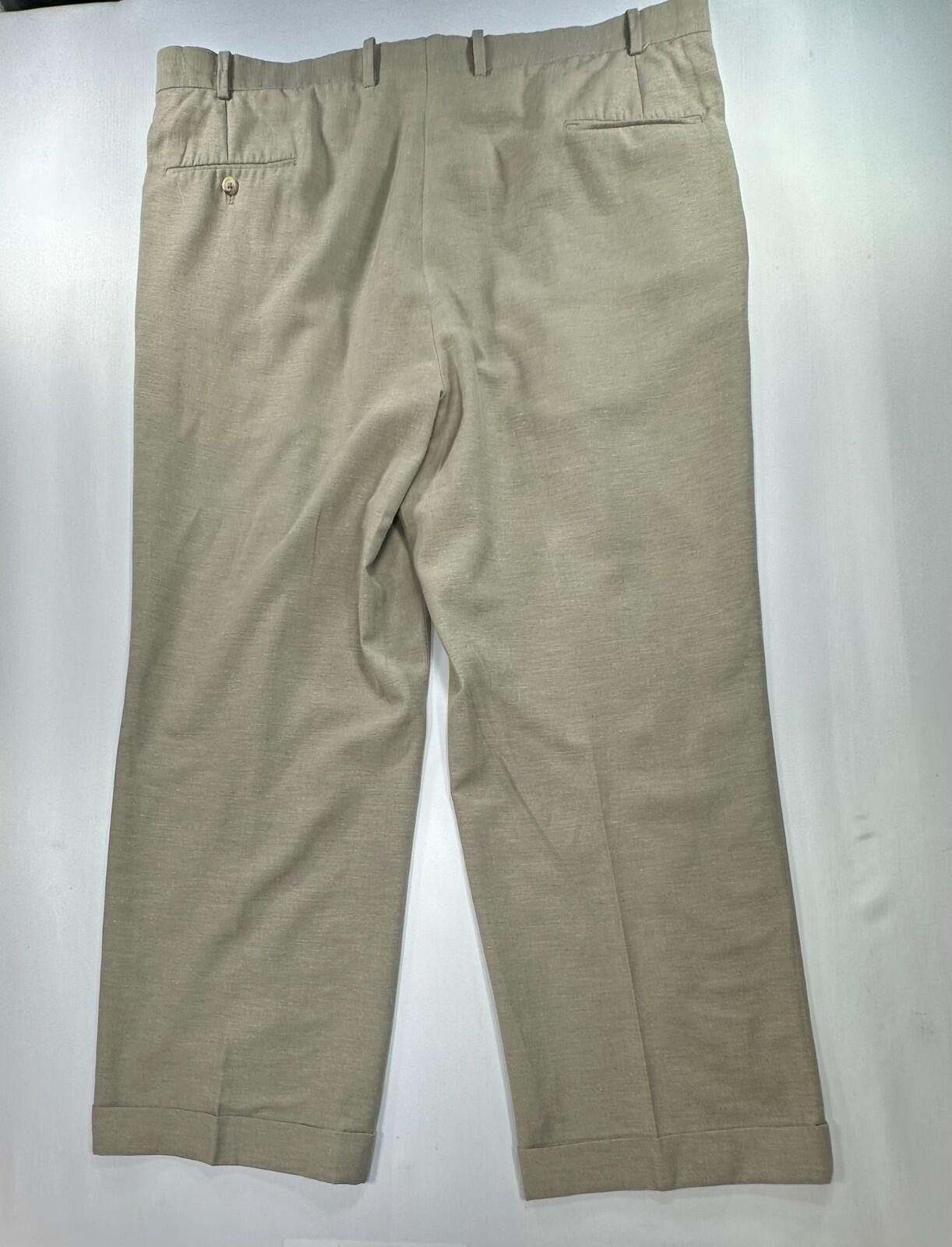 Tom James Tom James Royal Classic Pleated Dress Pants Brown Men 40/28 Size US 40 / EU 56 - 2 Thumbnail