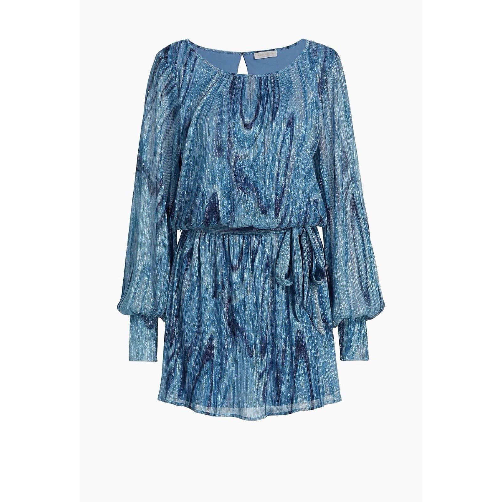 Ramy Brook Ramy Brook Metallic Blue Midi Dress Size XXS / US 00 / IT 34 - 2 Thumbnail