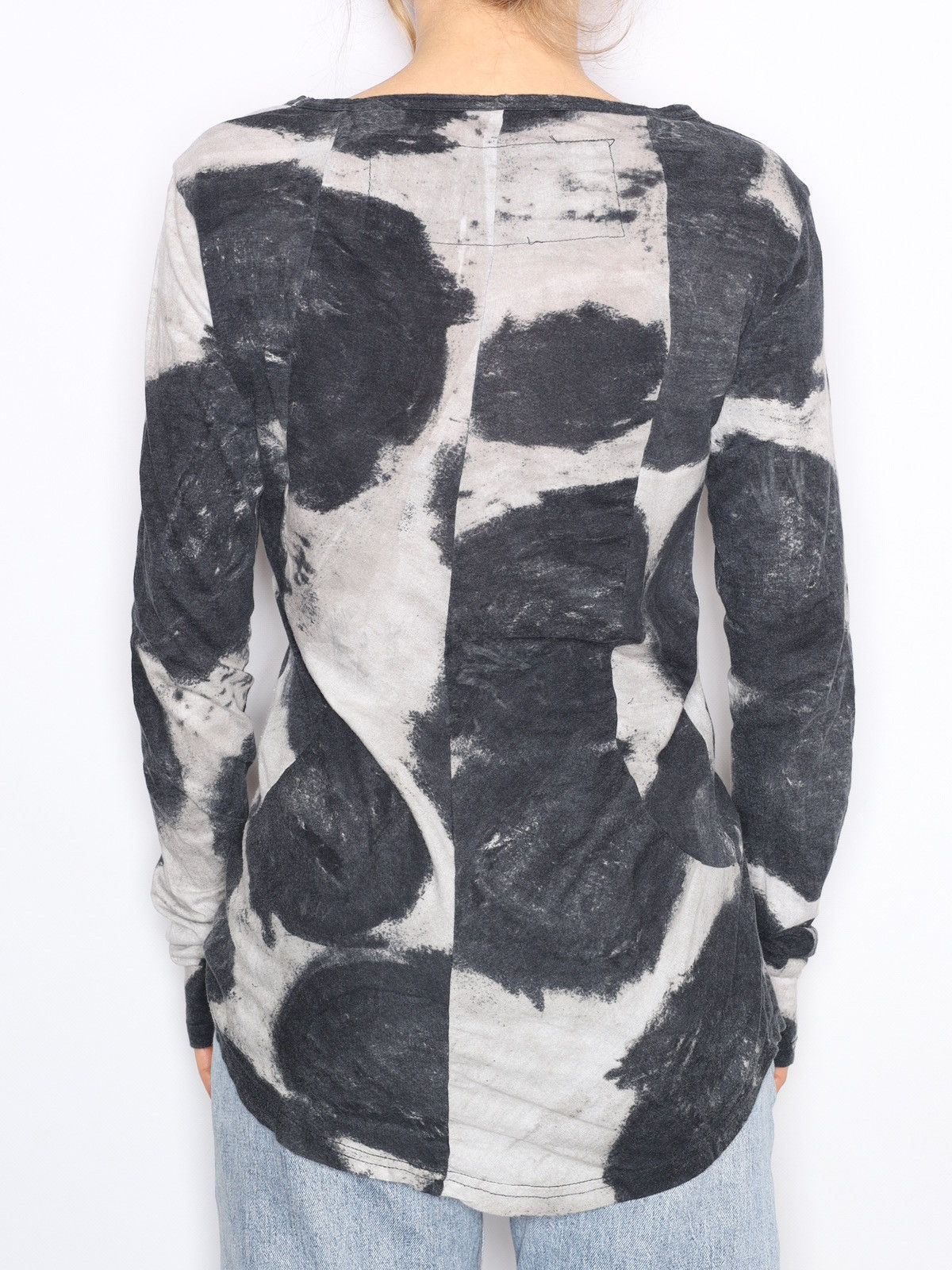 Rundholz Rundholz Black Label Printed White Grey Long Sleeve Cotton Size M / US 6-8 / IT 42-44 - 4 Thumbnail