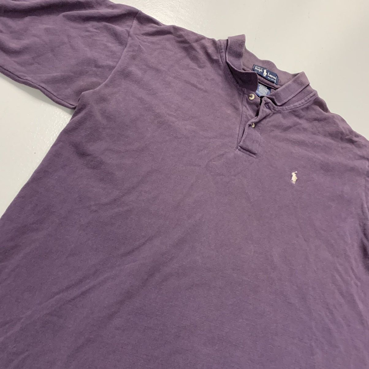 Polo Ralph Lauren Vintage Polo Ralph Lauren Purple Polo Shirt XL Size US XL / EU 56 / 4 - 2 Thumbnail