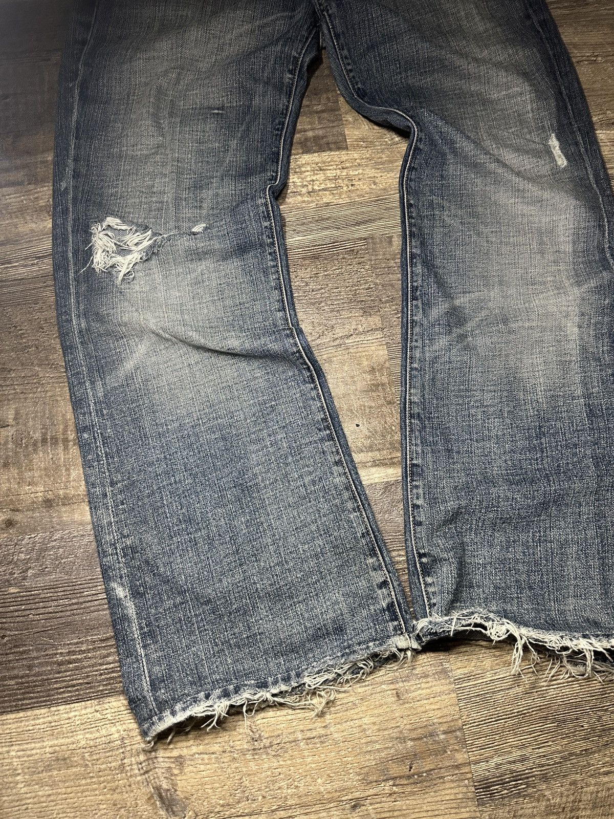 Other Vintage y2k Distressed Jeans - Raw Hem & Ripped Accents Size US 32 / EU 48 - 8 Thumbnail