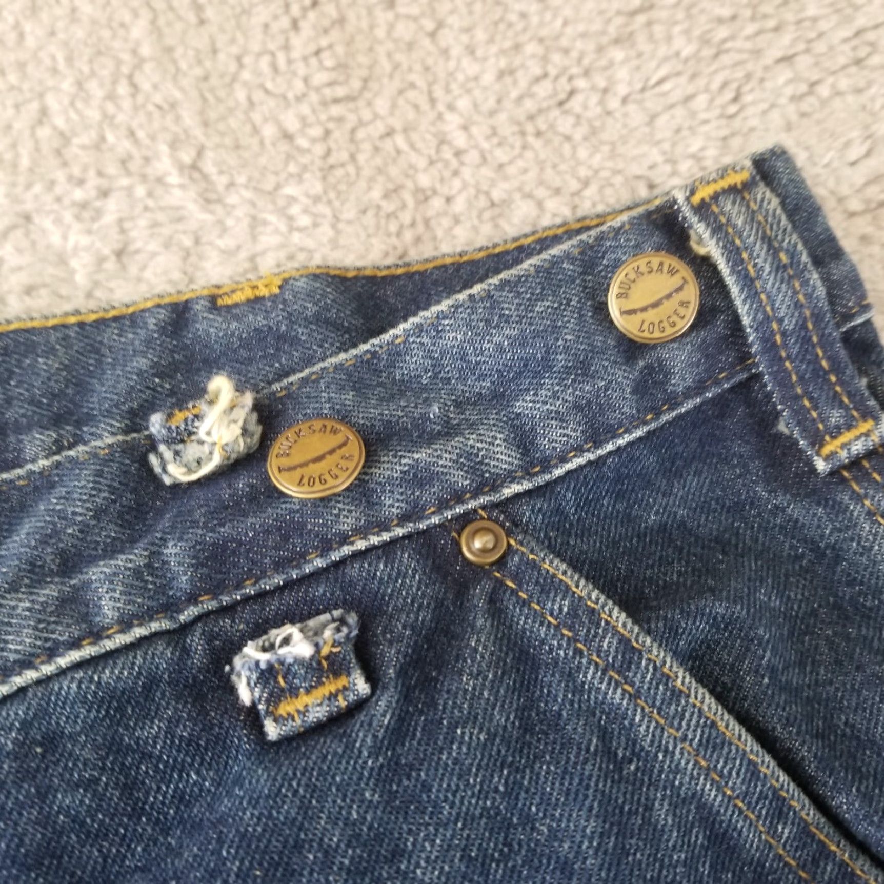 Carhartt VINTAGE Carhartt Men's Logger Jeans 101609-415 42x32 Relaxed Fit Denim Blue 5-Pocket Jeans Mens Size US 42 / EU 58 - 3 Thumbnail