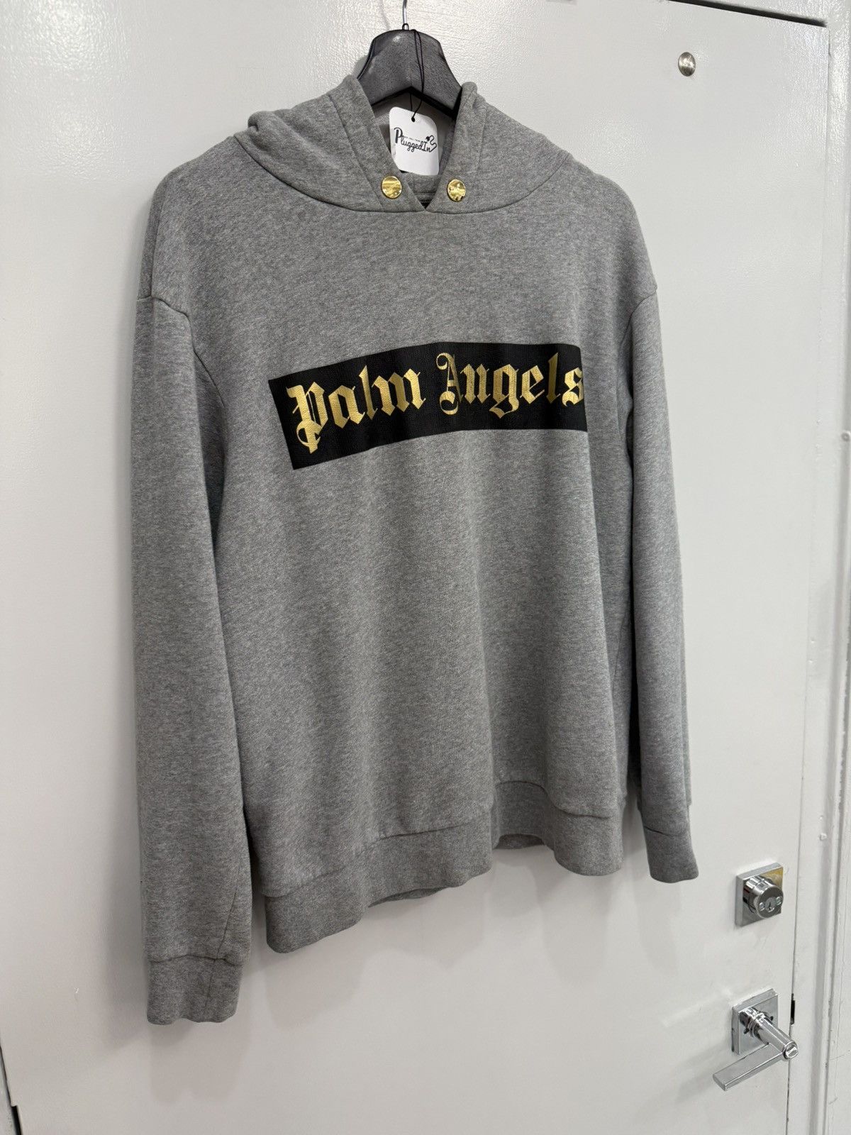 Palm Angels Palm Angels Grey/Gold Hoodie Size US L / EU 52-54 / 3 - 2 Thumbnail