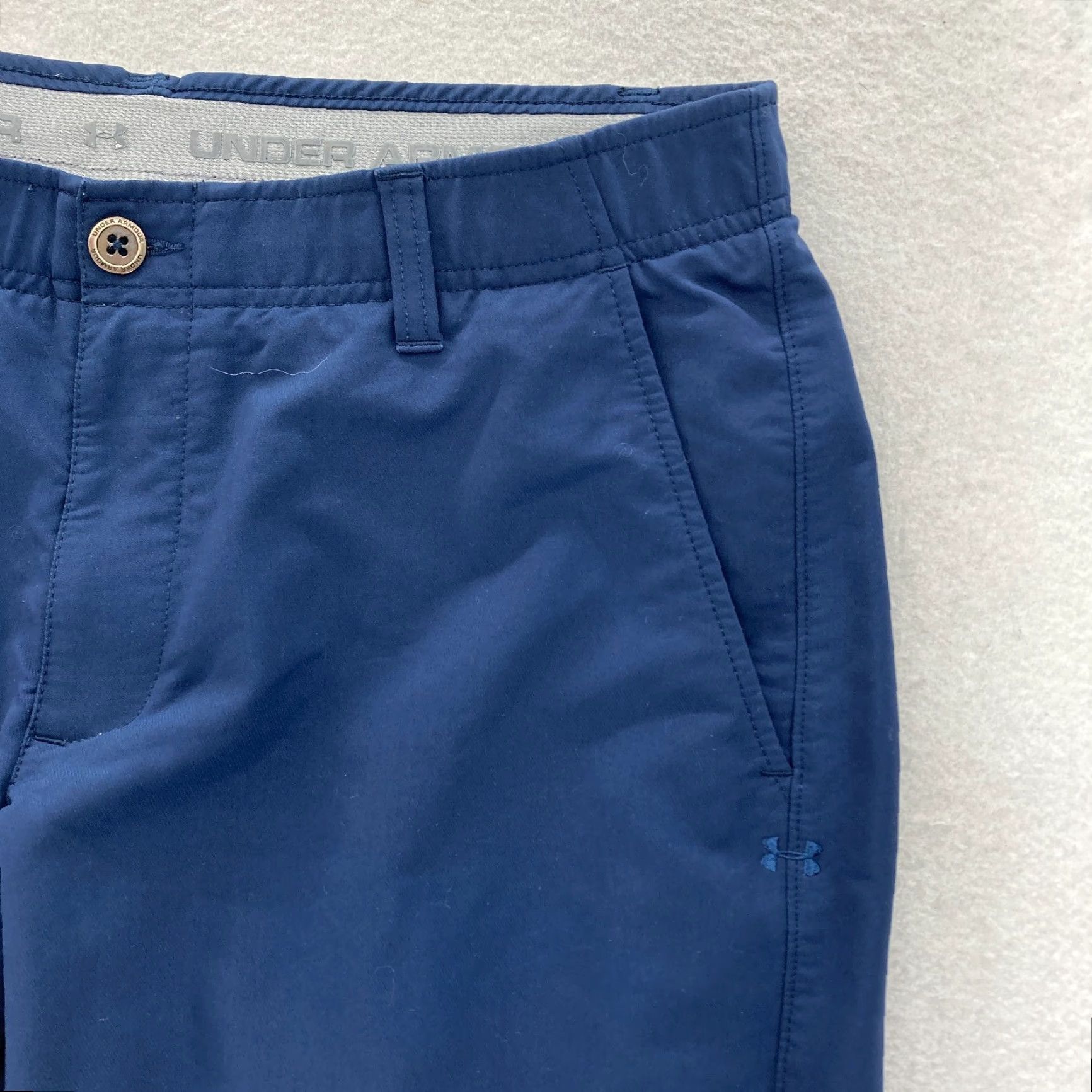 Under Armour Under Armour Match Play Golf Pants Mens 36x30 Straight Blue Stretch Waistband Size US 36 / EU 52 - 4 Thumbnail