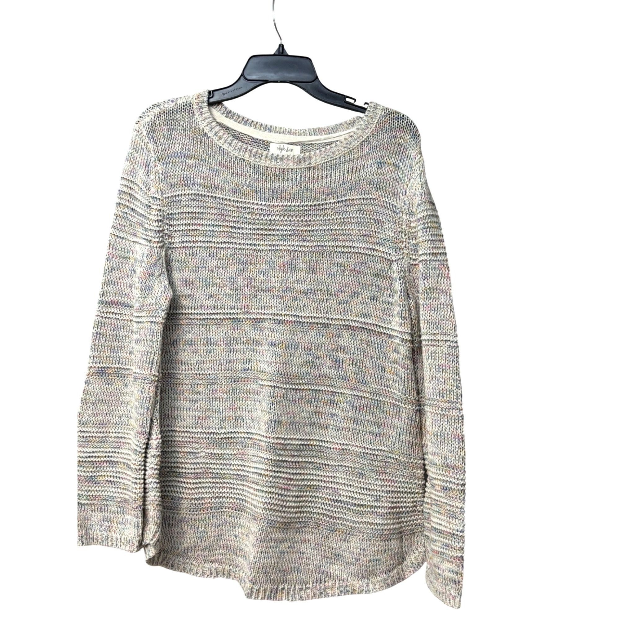 Other Style & Co Textured-Stripe Pullover Sweater, Confetti Combo, Size M / US 6-8 / IT 42-44 - 4 Thumbnail