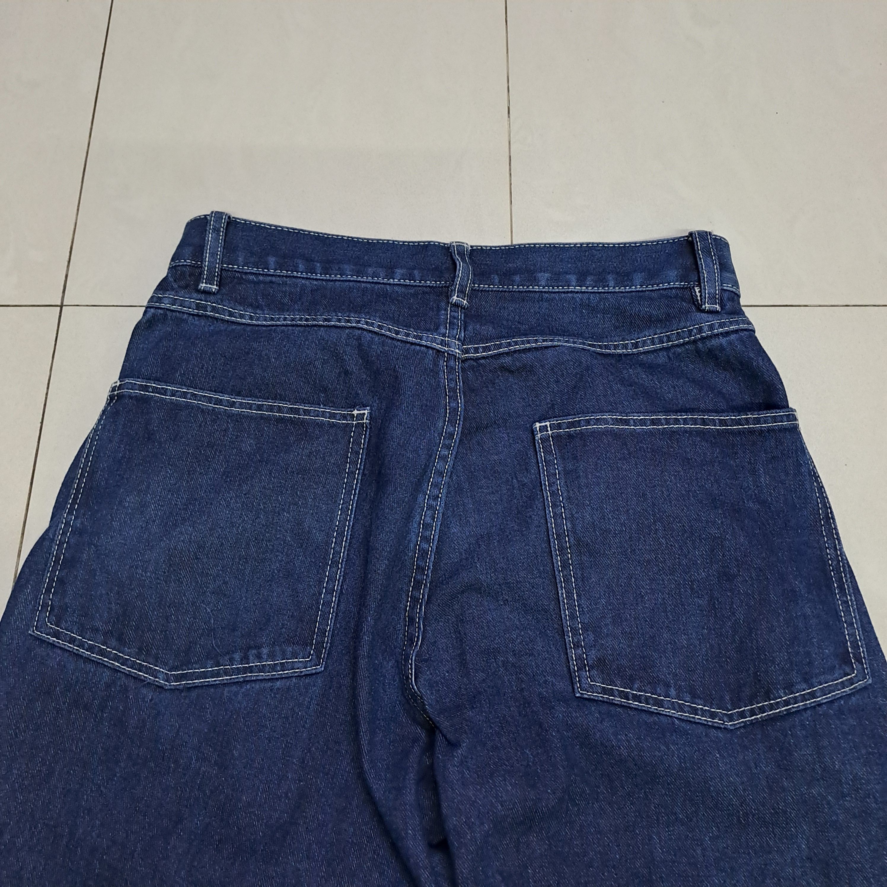 GU GU Contrast Stitches Baggy Jeans Size US 29 - 8 Thumbnail