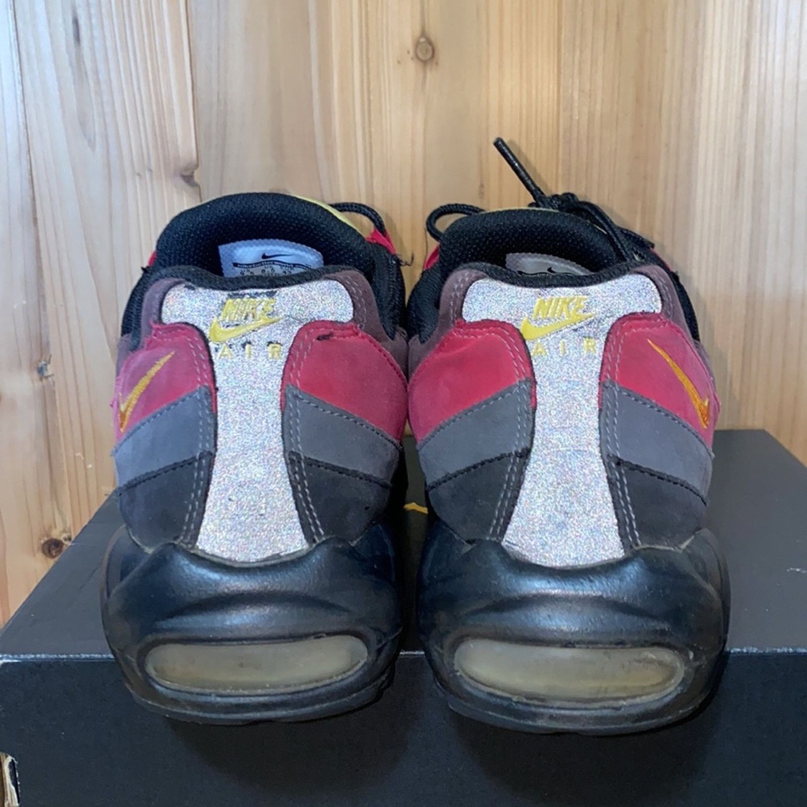 Nike 2014 Nike air max 95 Black Tuscan Rust Laser Orange Size US 9.5 / EU 42-43 - 3 Thumbnail