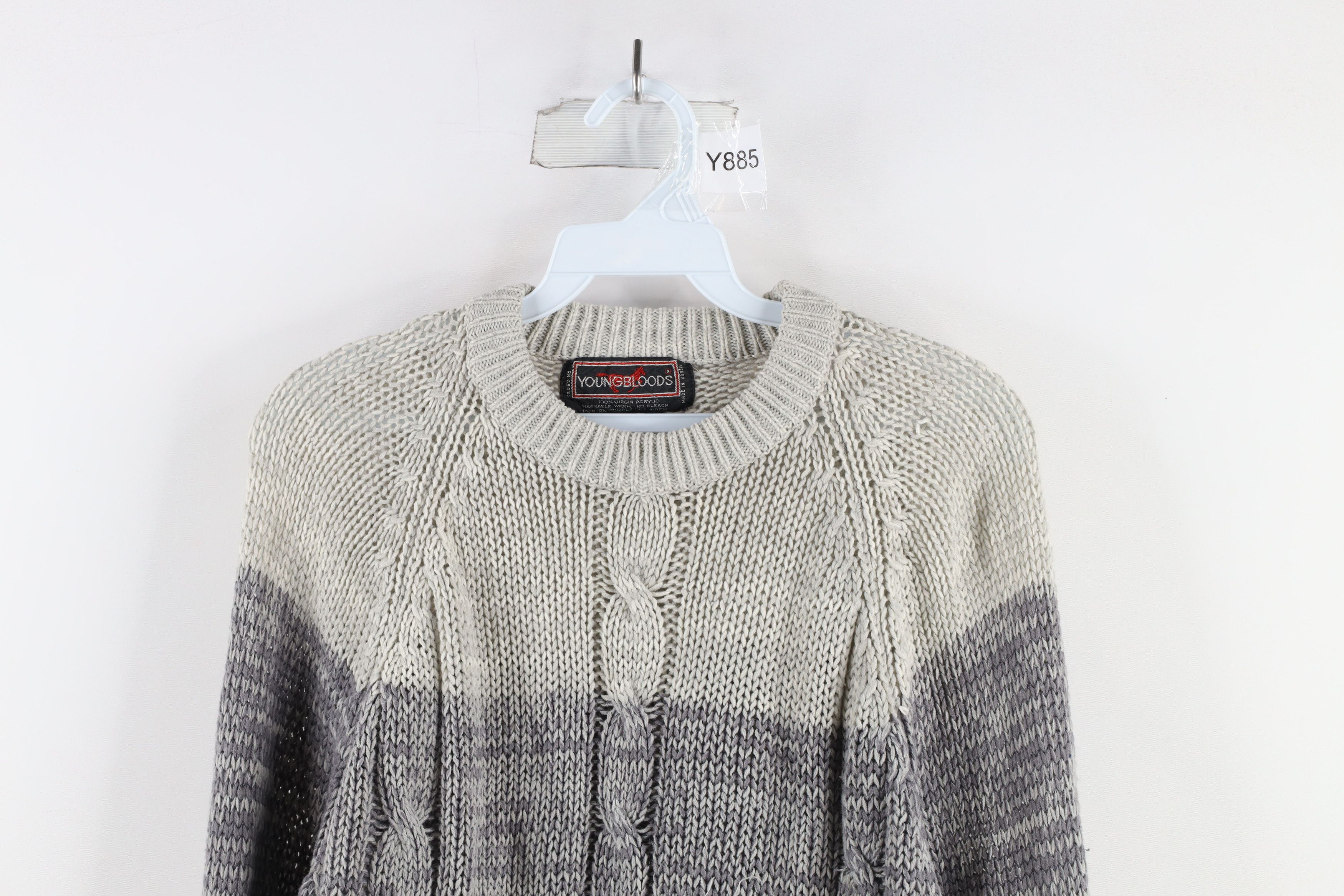 Vintage Vintage 70s Streetwear Ribbed Cable Knit Crewneck Sweater Size US XL / EU 56 / 4 - 2 Thumbnail