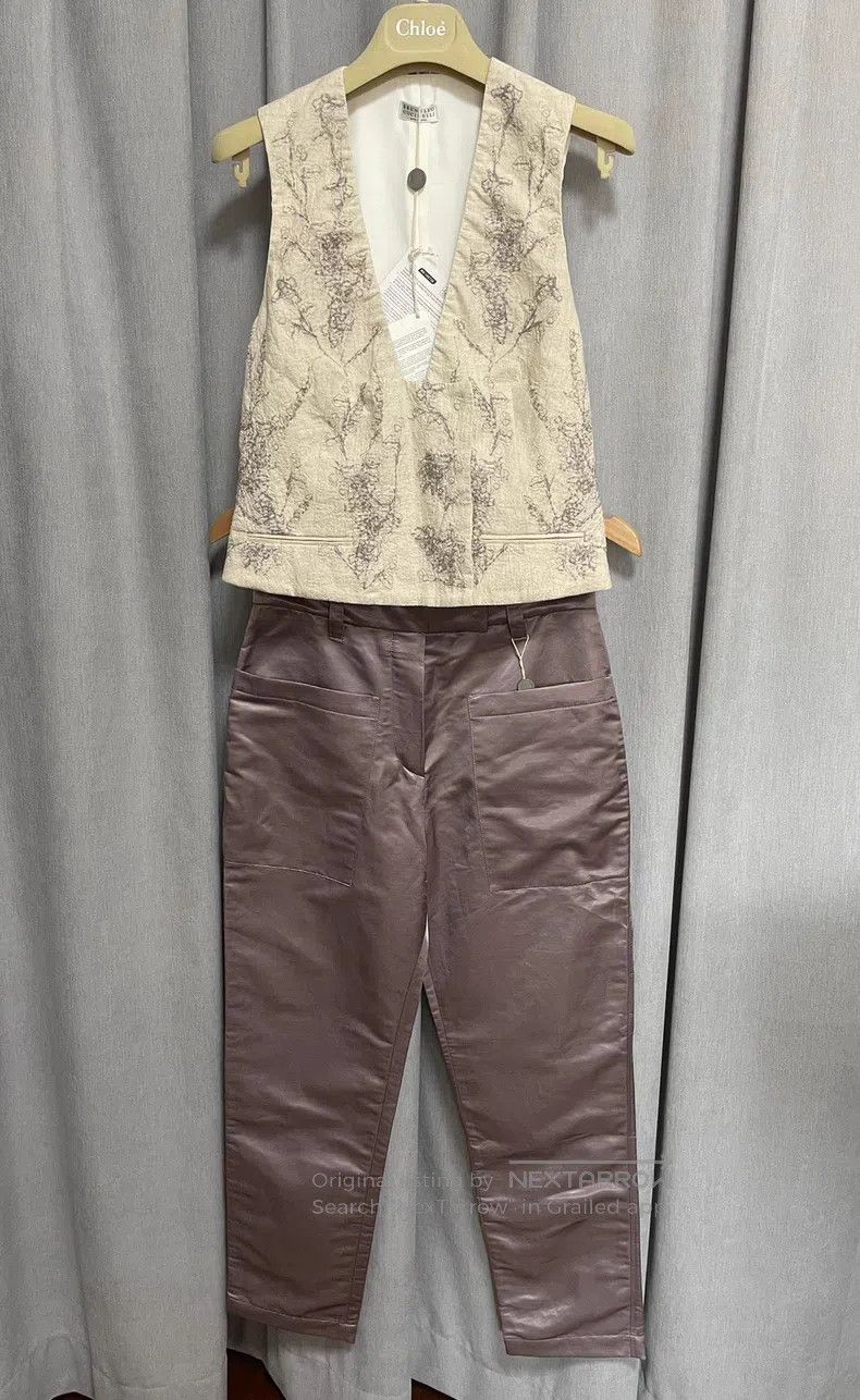 Brunello Cucinelli Brunello Cucinelli Hand-embroidered beaded appliqué dress Size S / US 4 / IT 40 - 5 Thumbnail