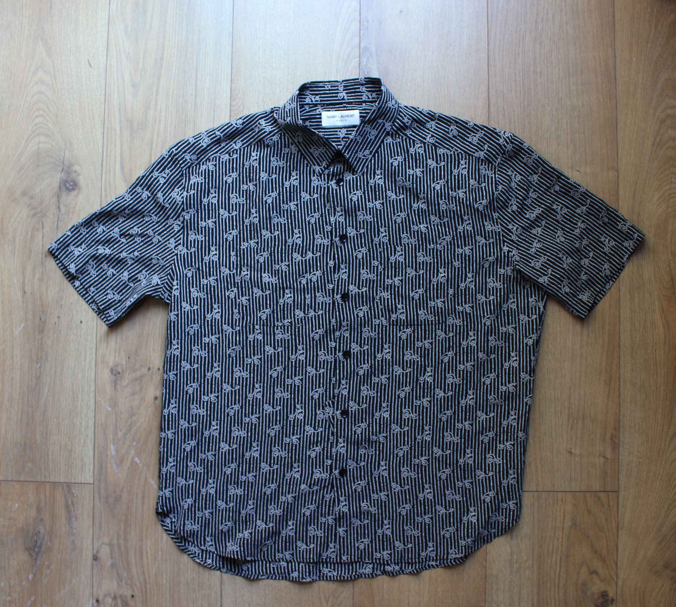 Saint Laurent Paris Printed Silk Shirt - SS18 Size US L / EU 52-54 / 3 - 2 Thumbnail