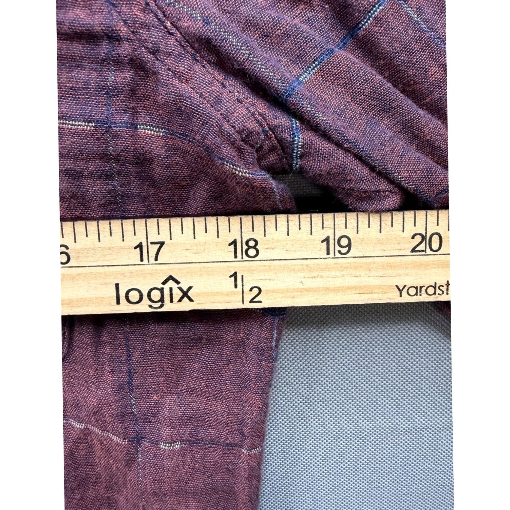 BKE VINTAGE BKE Button Down Shirt Womens Burgundy Plaid Double Layer Gauze Small Size S / US 4 / IT 40 - 5 Thumbnail