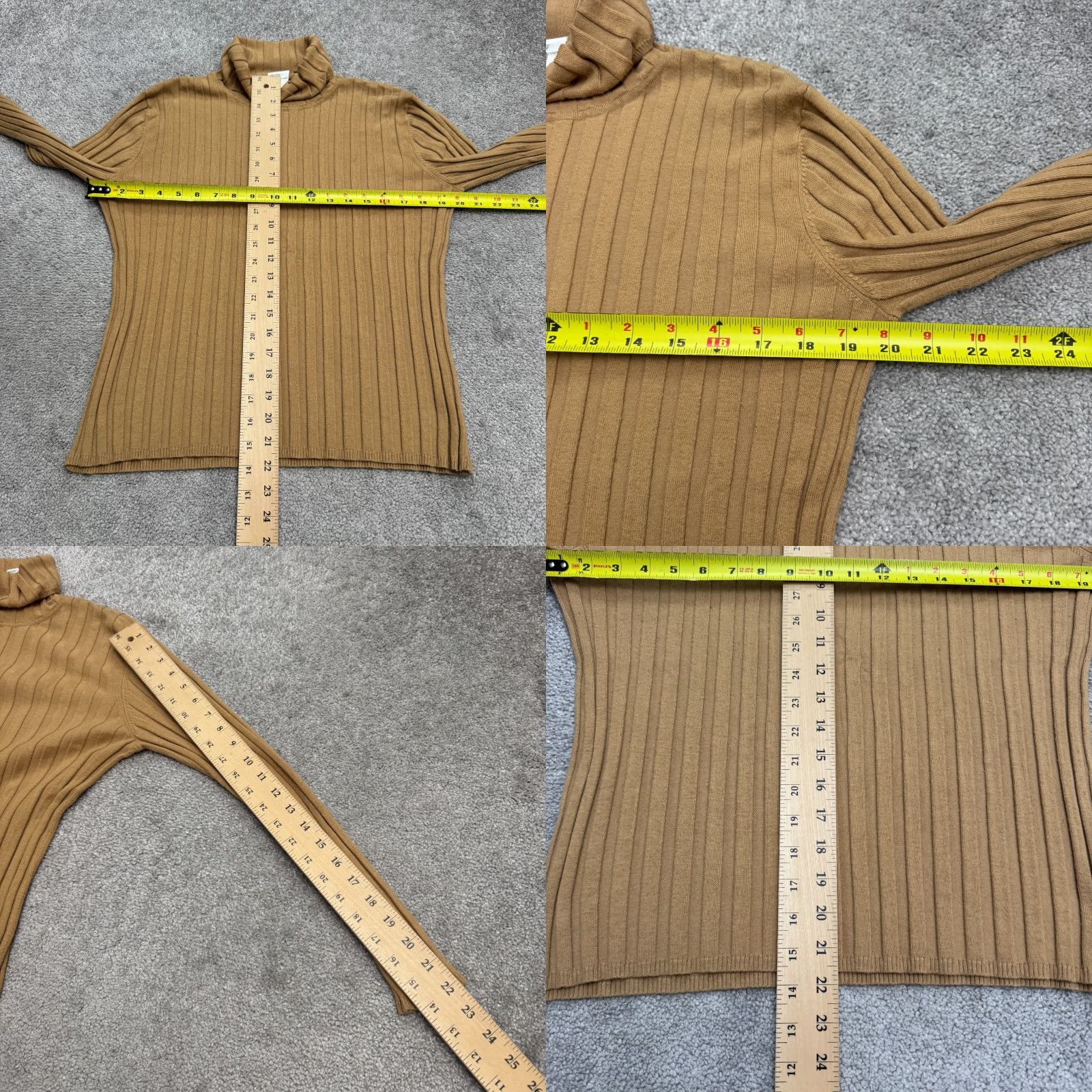 Talbots Talbots Knit Turtleneck Sweater Women M Camel Brown Ribbed Pullover Solid 90s Autumn Winter Mens Womens Size M / US 6-8 / IT 42-44 - 8 Thumbnail