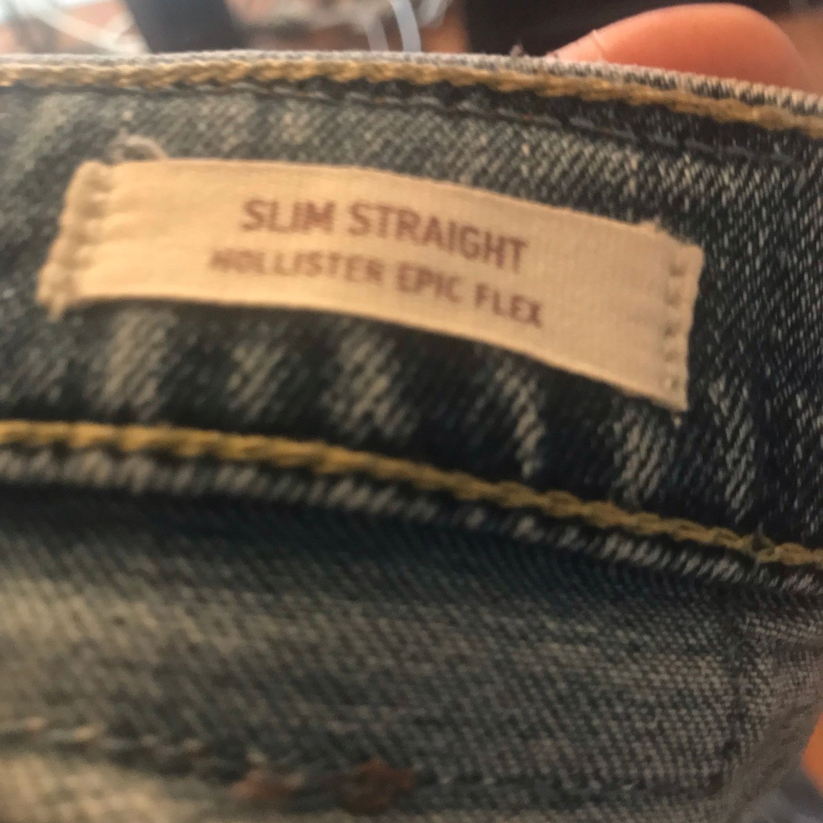 Hollister HOLLISTER Slim Straight Blue Jeans Men’s 36x32 RN# 75654 Size US 36 / EU 52 - 5 Thumbnail