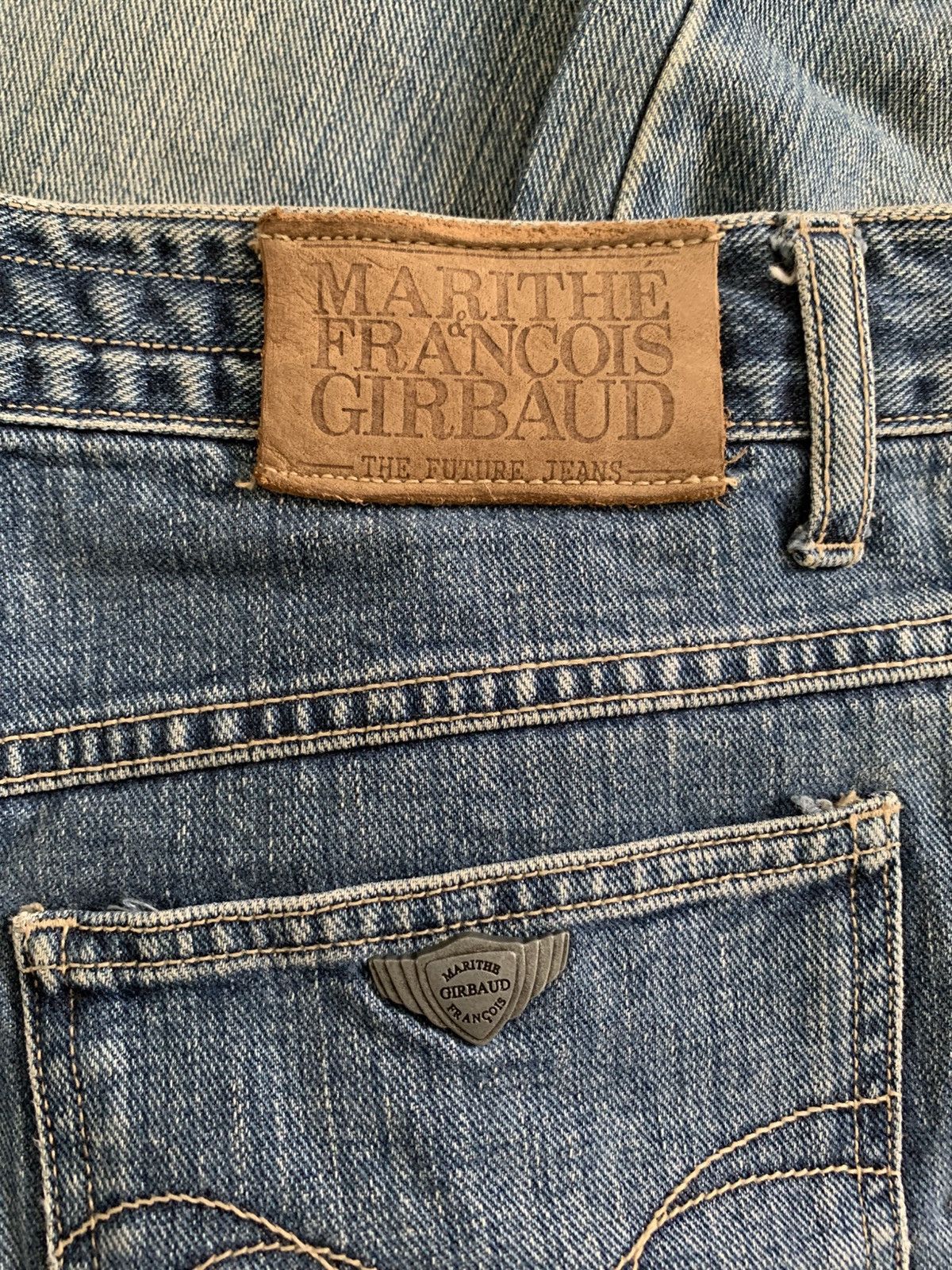 Marithe + Francois Girbaud Marithe Francois Girbaud Bootcut Blue Jeans Size US 28 / EU 44 - 4 Thumbnail