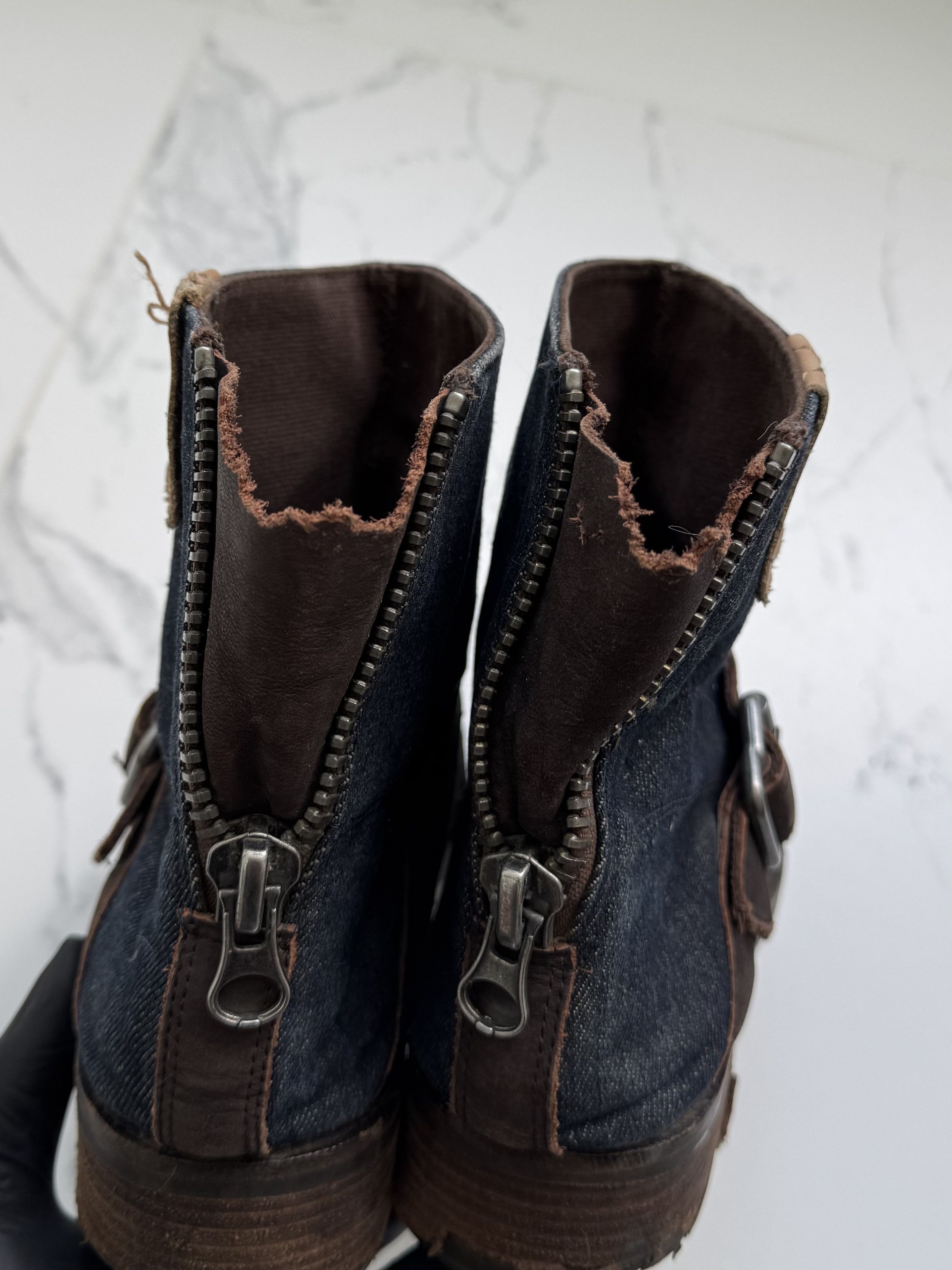 Calvin Klein Vintage Calvin Klein Jeans Leather Denim Ankle Boots Buckle Size US 8 / IT 38 - 10 Thumbnail