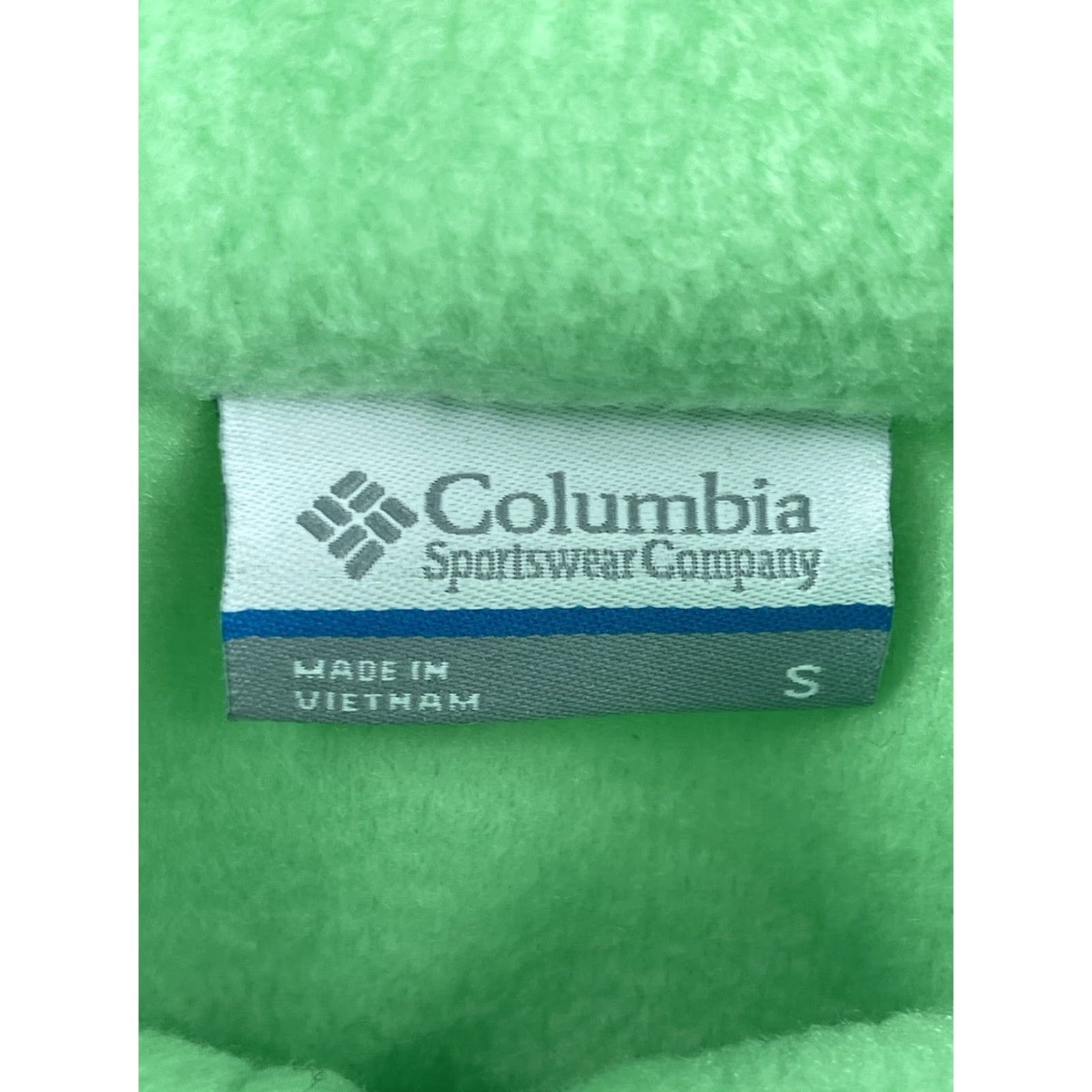 Vintage Columbia Women’s Jacket Fleece Full Zip Green Sz Small Regular Fit Pockets Logo Embroidered 100% Polyester Size S / US 4 / IT 40 - 3 Thumbnail