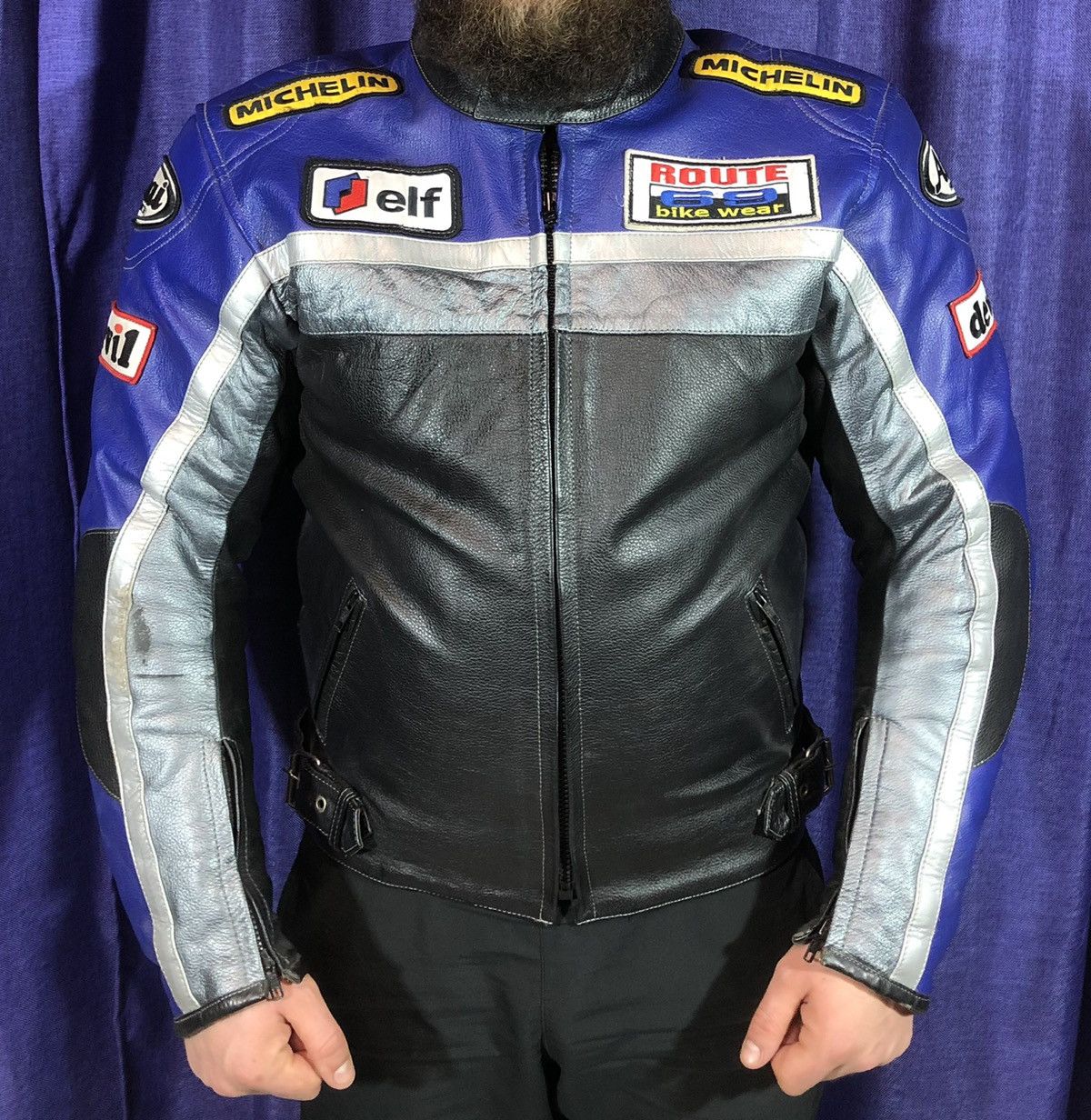 Dainese × Ferrari × Yamaha Route 69 Motorcycle Leather Jacket Racing Size US L / EU 52-54 / 3 - 2 Thumbnail
