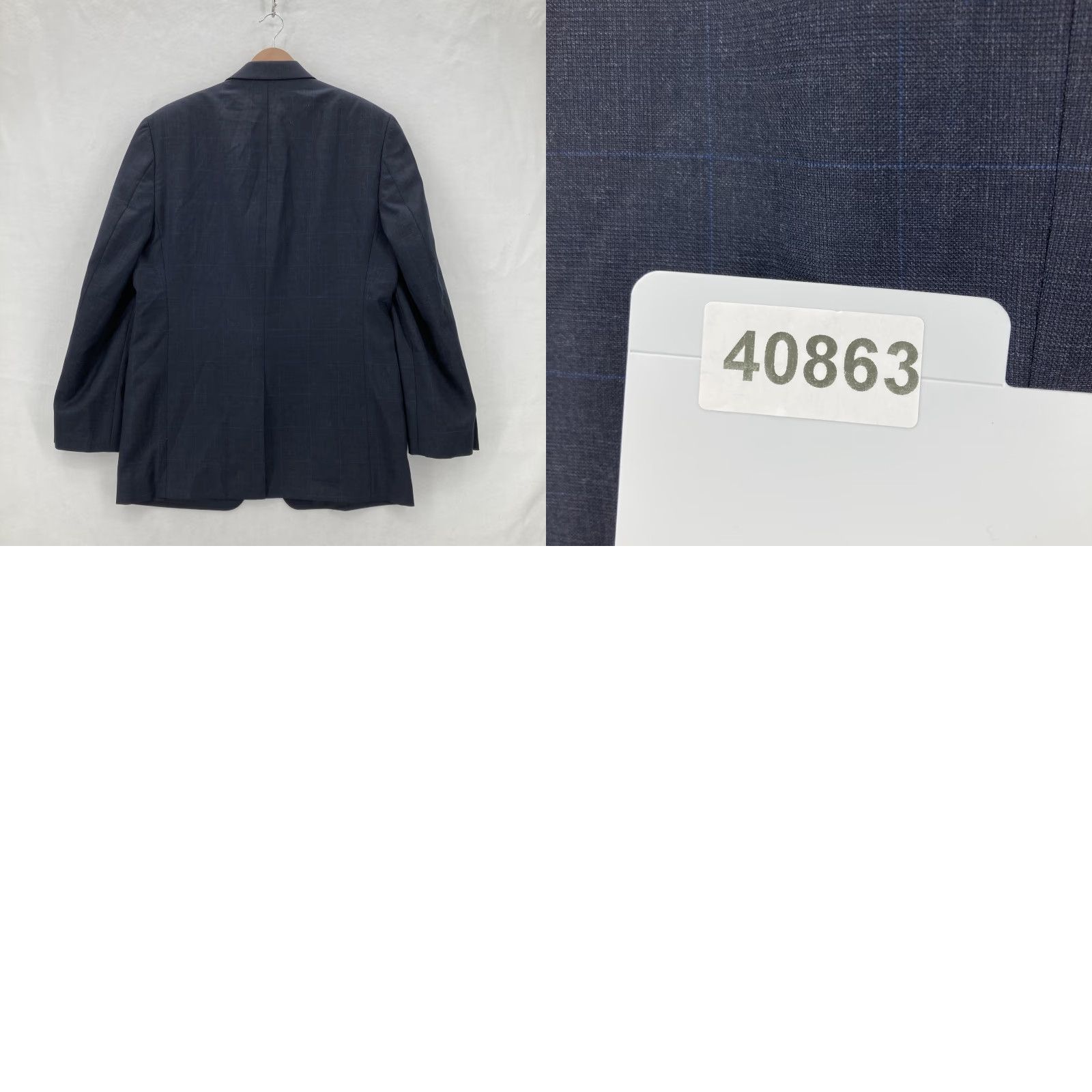 Ralph Lauren Lauren Ralph Lauren Blazer Mens 40R Gray Windowpane Wool Two Button Sport Coat Size 40R - 10 Thumbnail