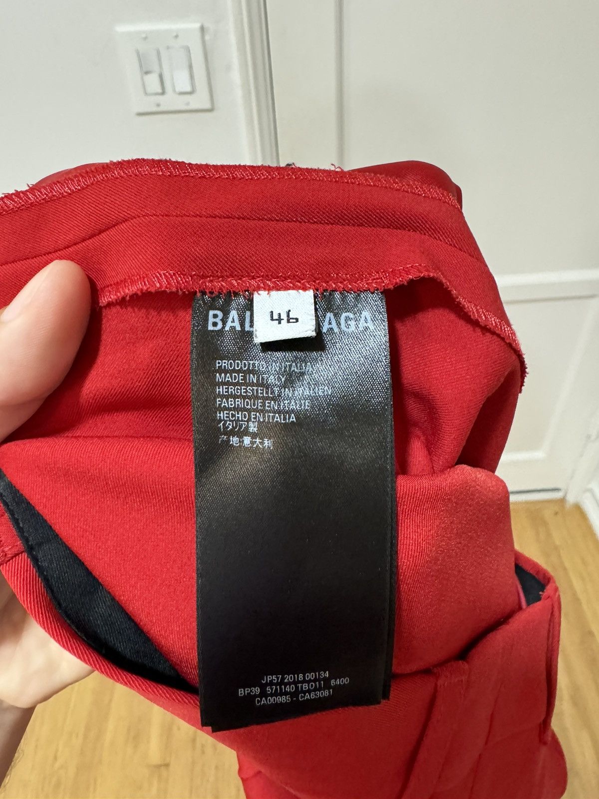 Balenciaga SS19 Red Fluid Trouser Size US 30 / EU 46 - 6 Thumbnail