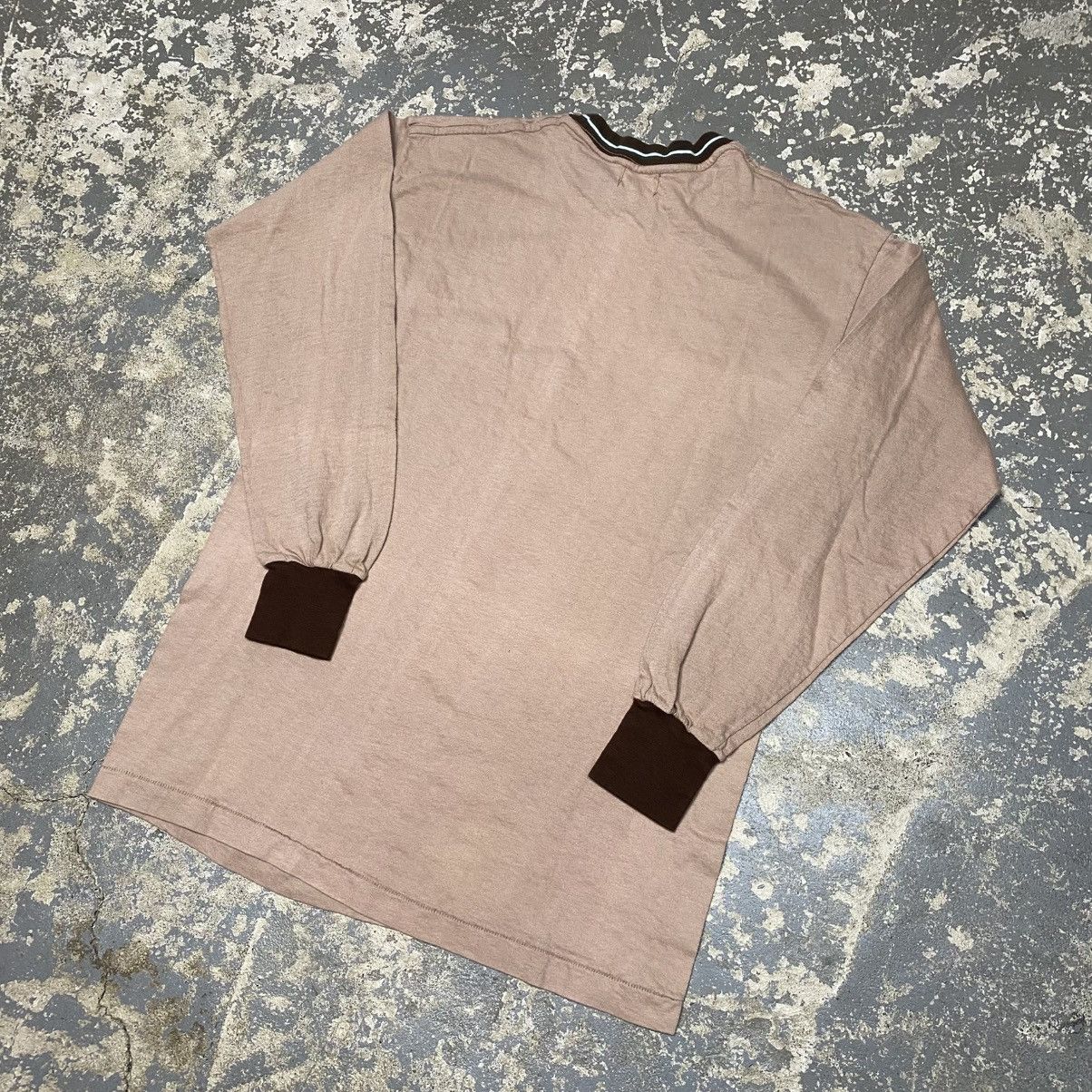 Unsound Rags × Vintage True Vintage Tan USA Blank Pocket Long Sleeve Tshirt Size US M / EU 48-50 / 2 - 11 Thumbnail