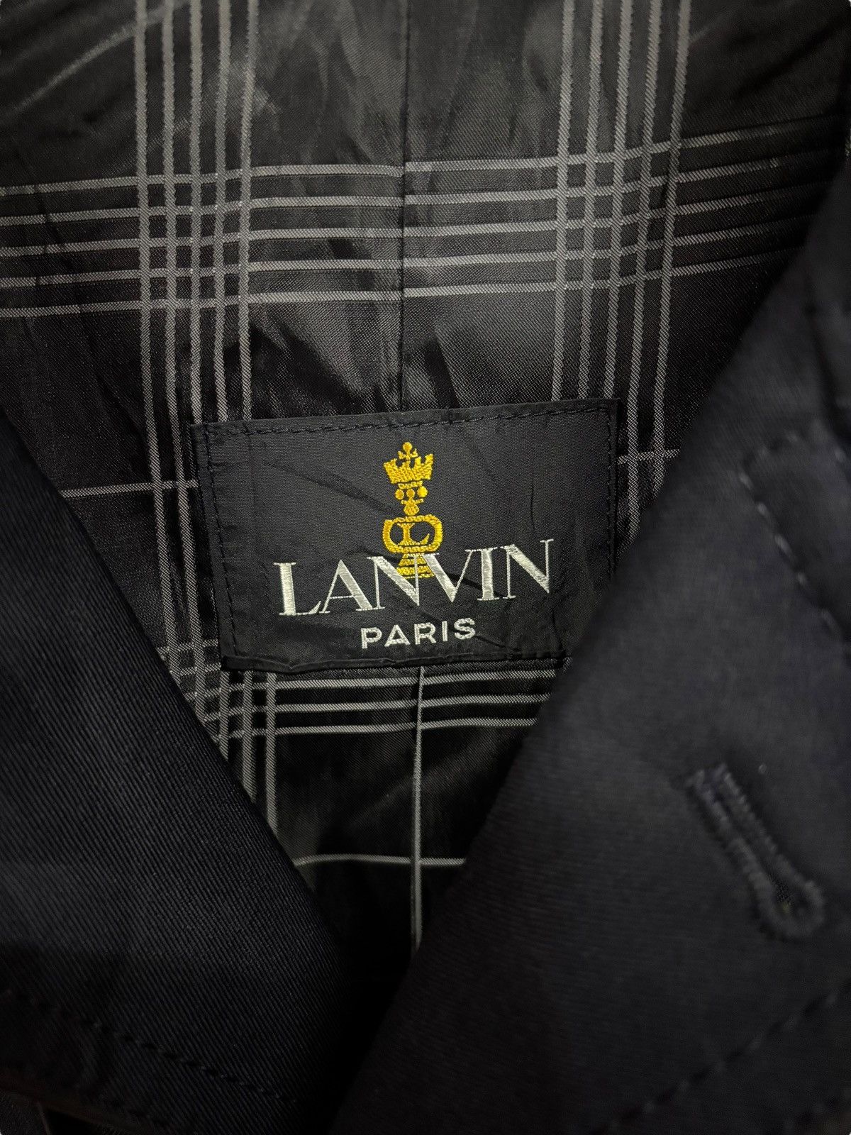 Designer × Lanvin × Vintage 90s Vintage Lanvin Paris Trench Coat Size US L / EU 52-54 / 3 - 8 Thumbnail
